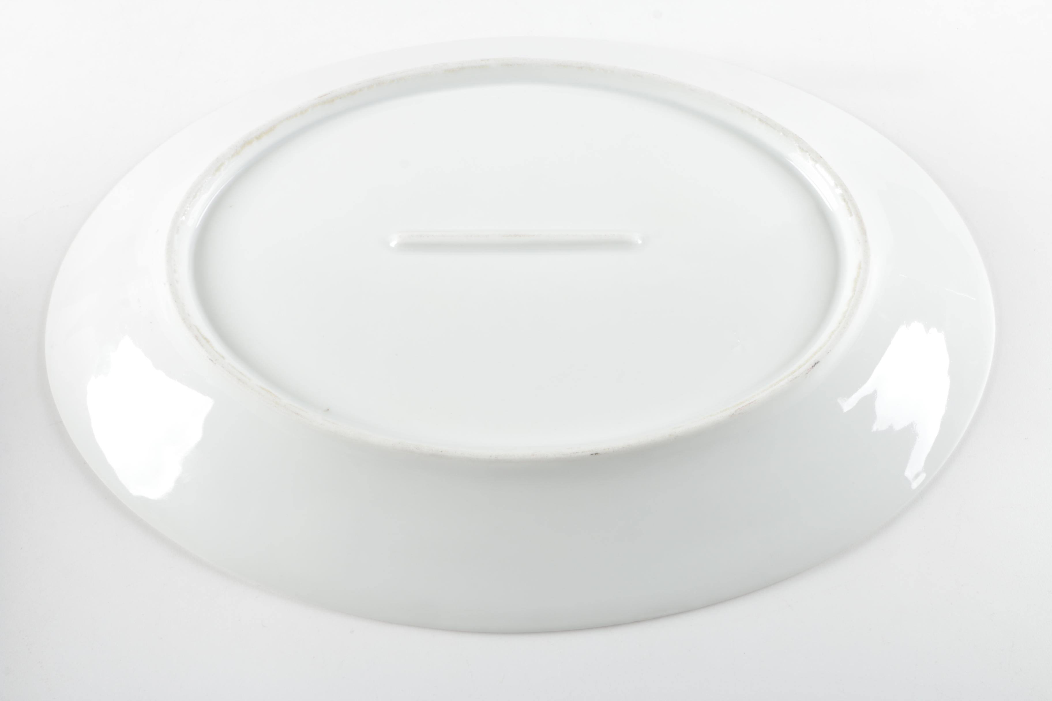 Pair of Floral Ceramic Serving Platters