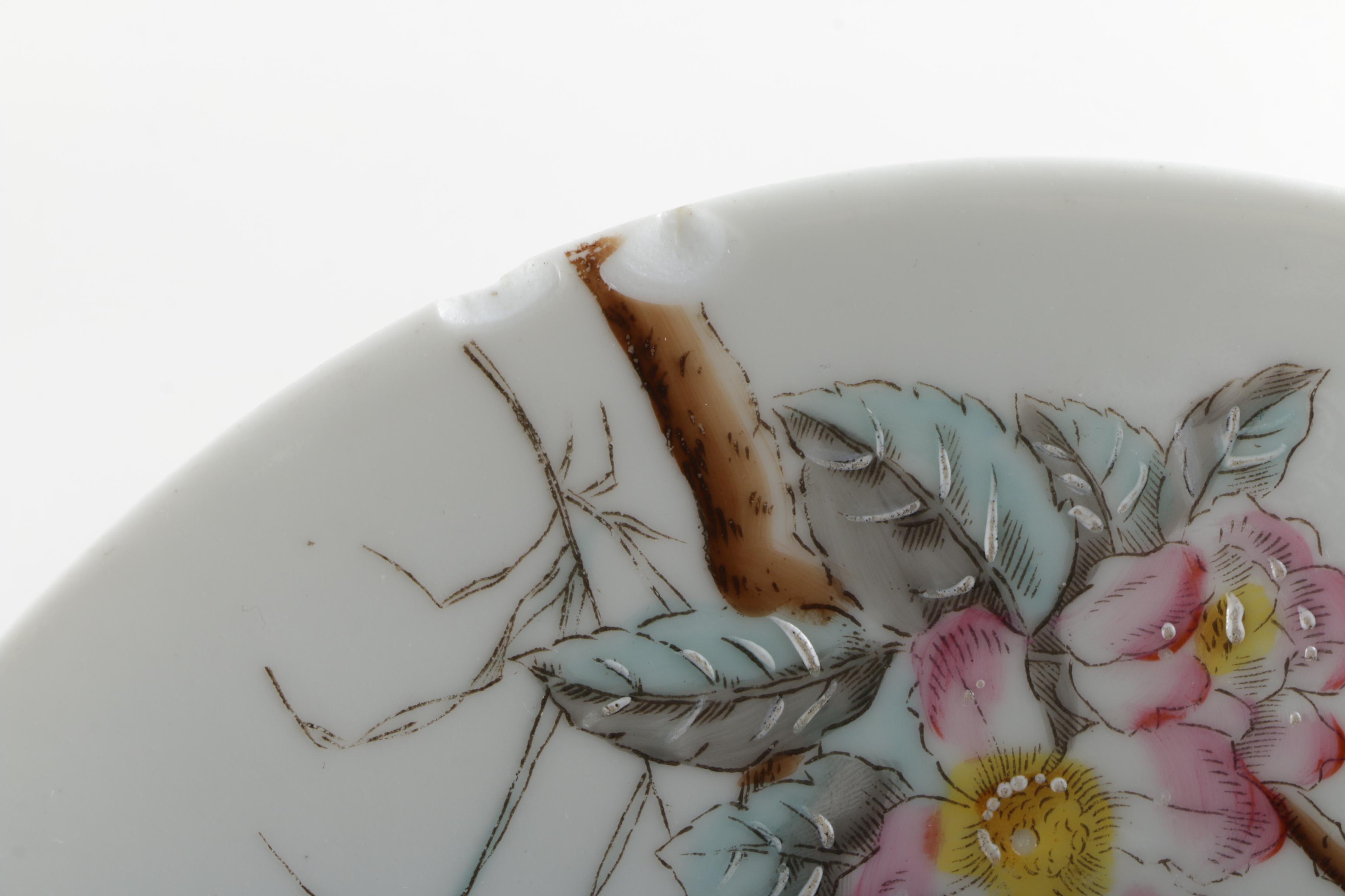 Pair of Floral Ceramic Serving Platters