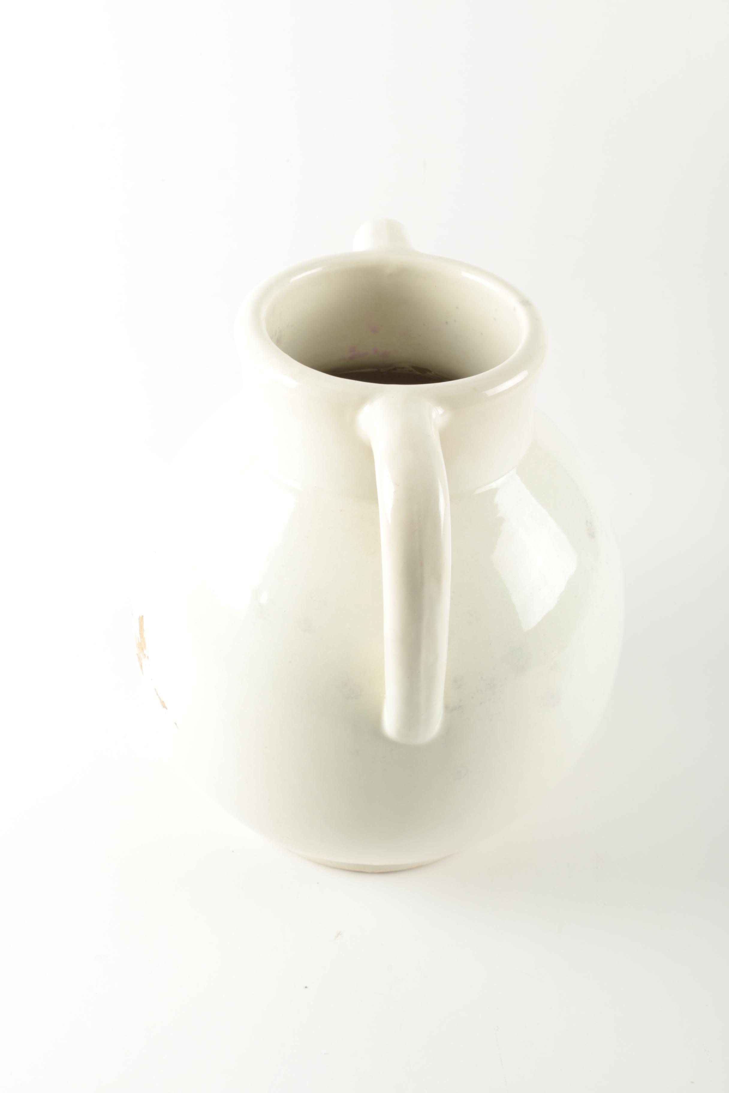 White Handled Vase