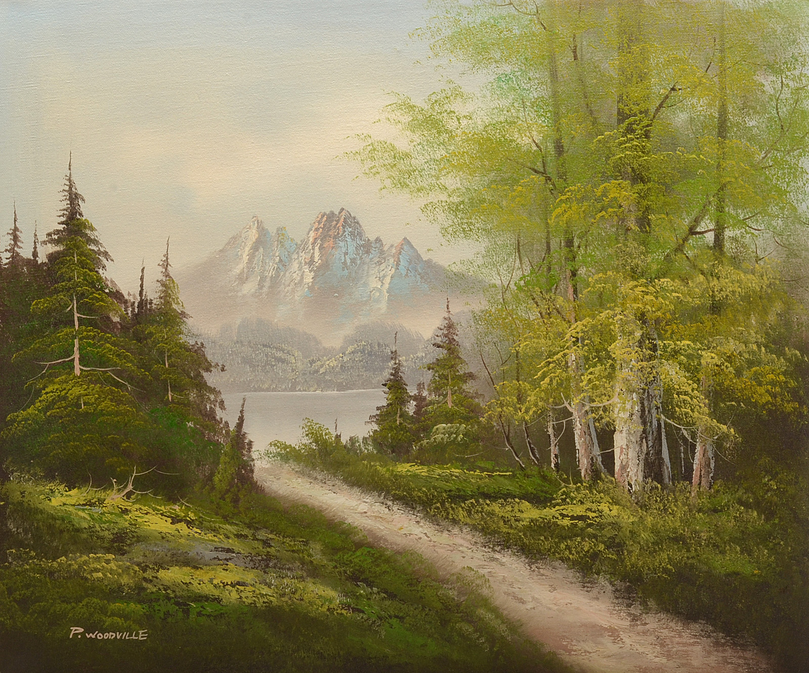 P. Woodville Original Oil Painting on Canvas