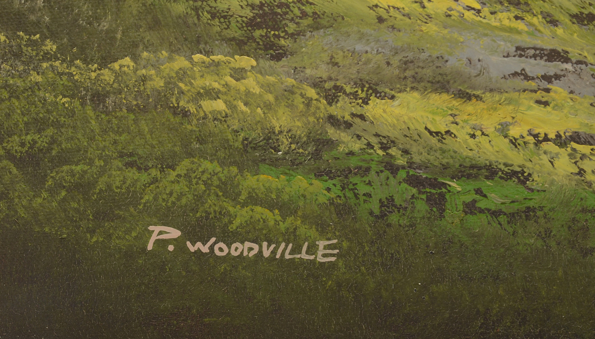 P. Woodville Original Oil Painting on Canvas