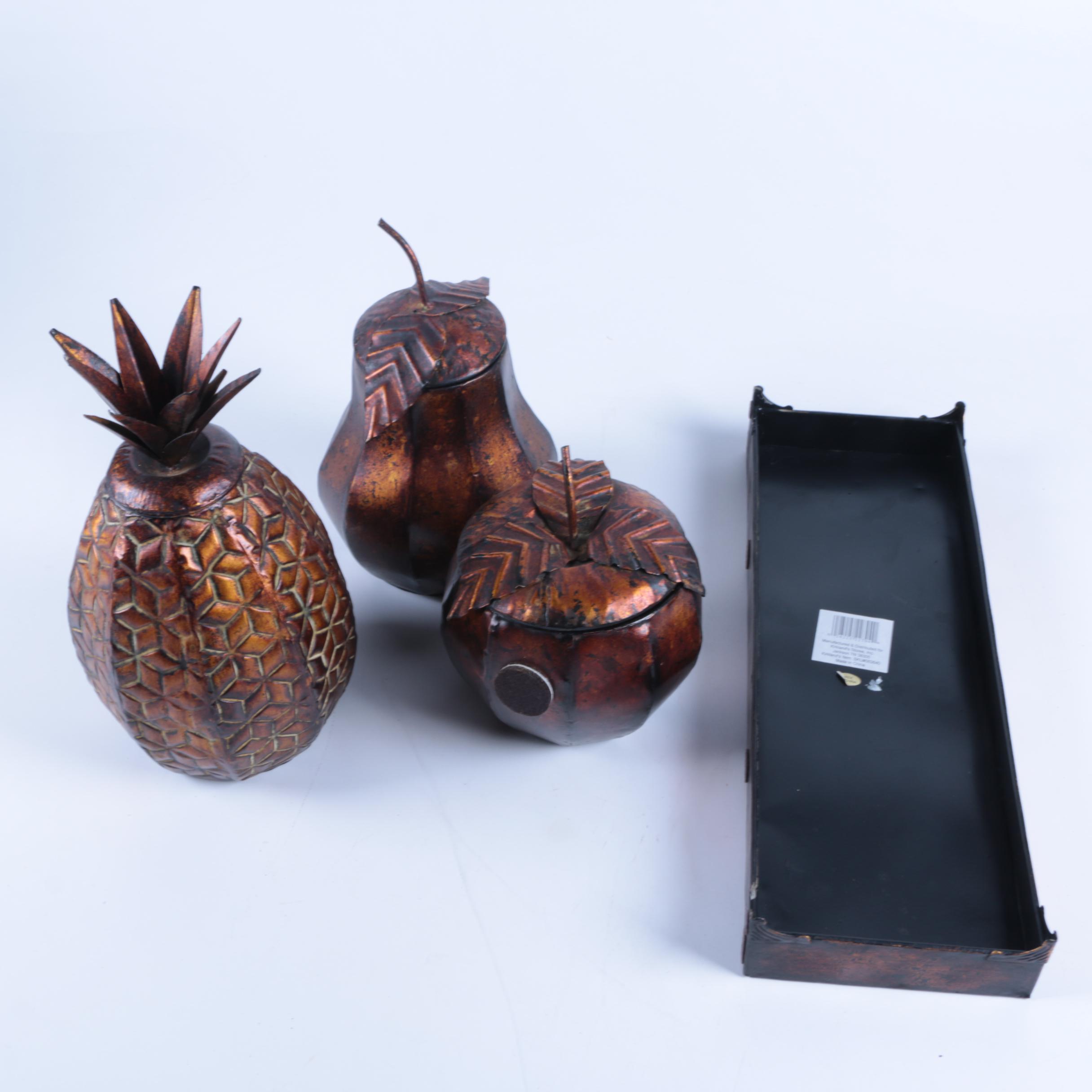 Metal Fruit Collection with Tray