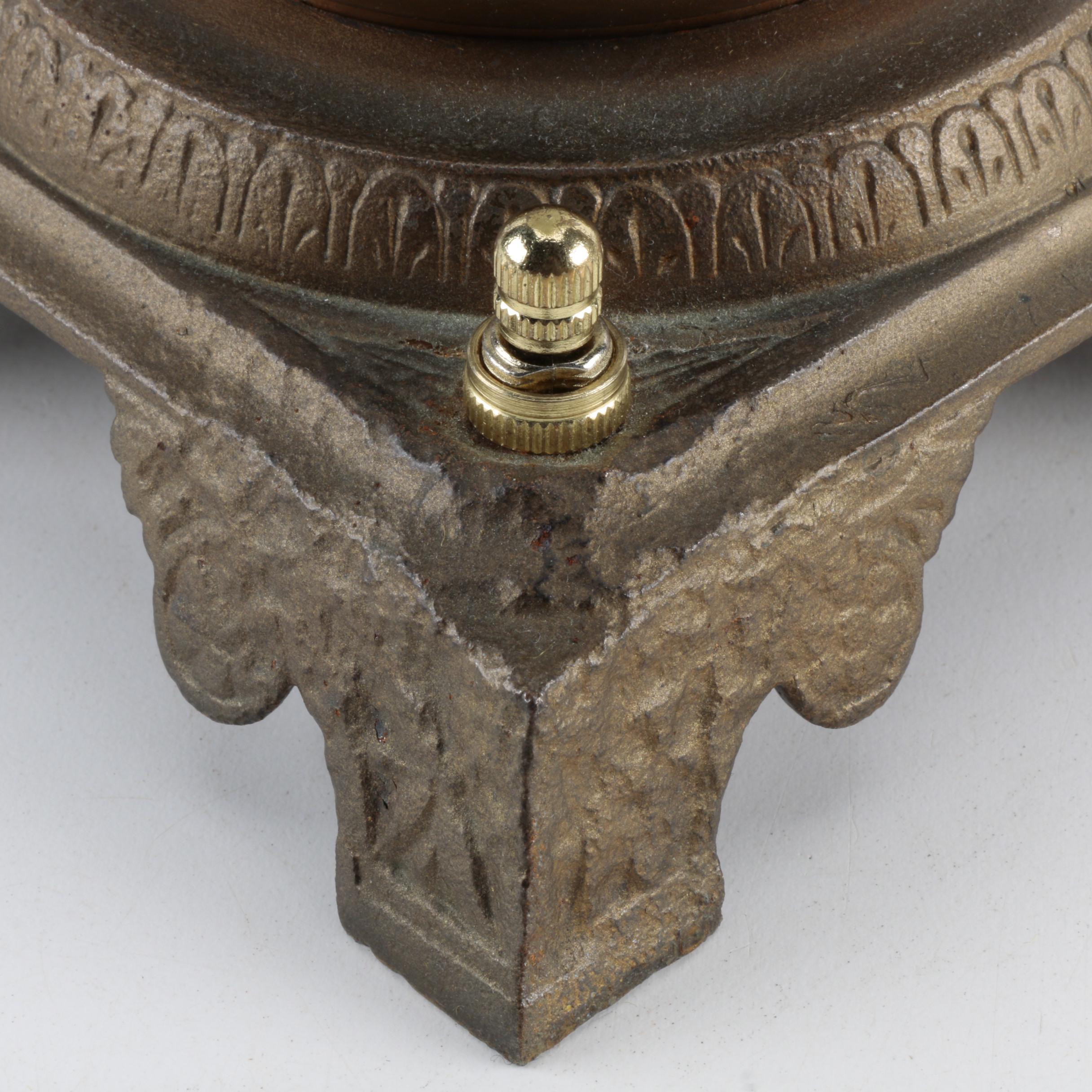 Vintage Converted Glass Oil Lamp with Globe Shade