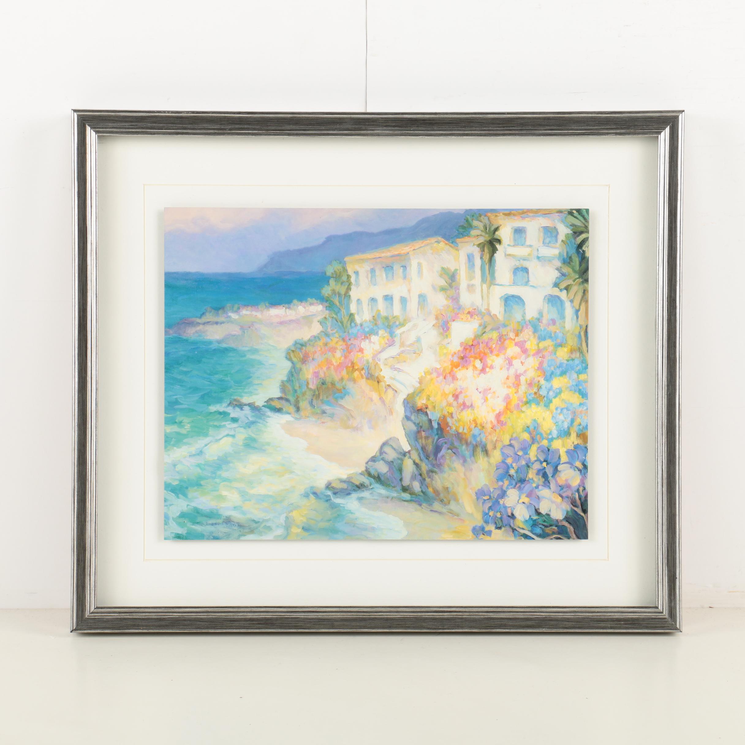 Offset Lithograph Print on Paper After Manfred Kuhnert's "Monarch Bay"