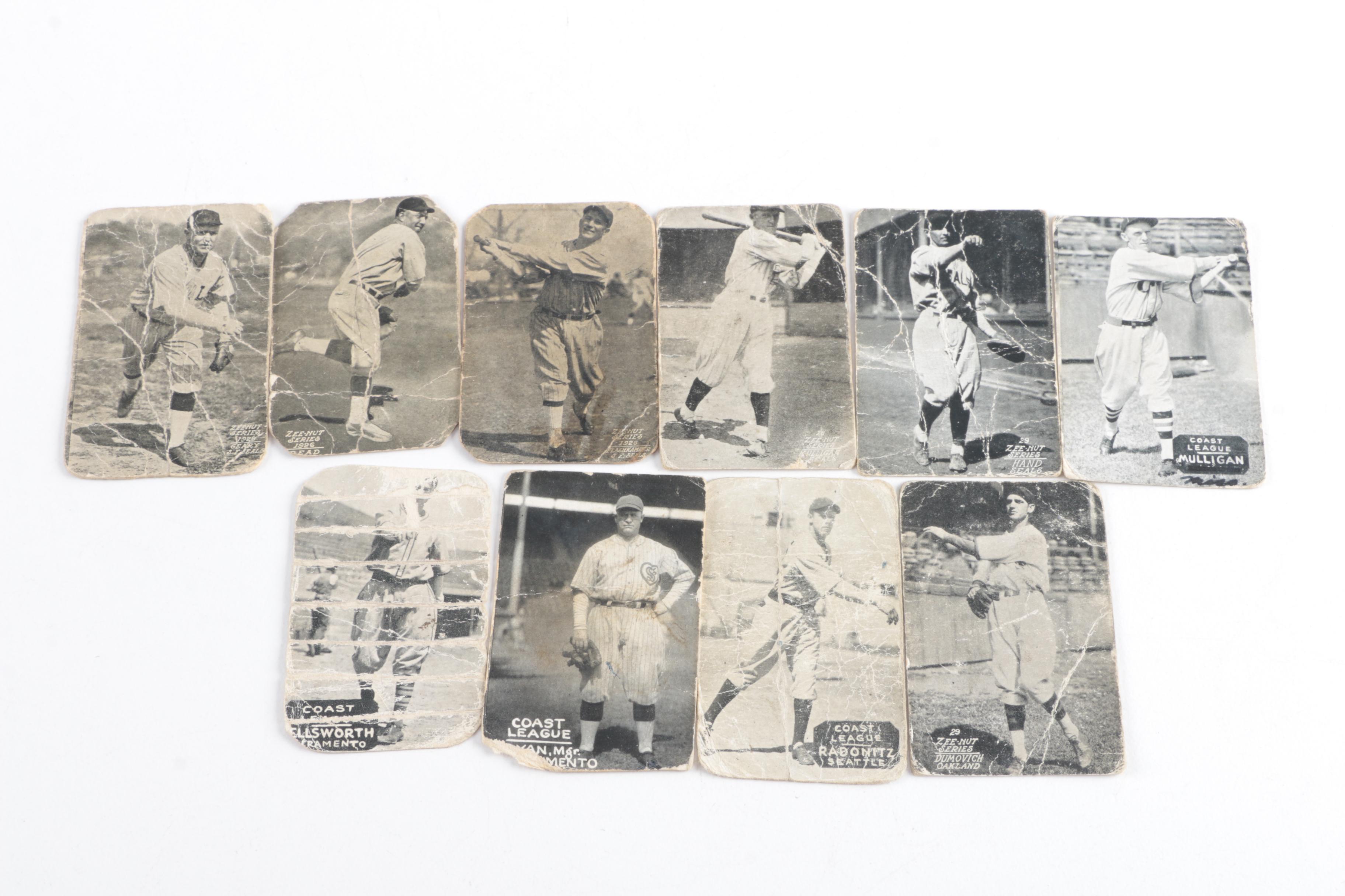 Vintage Zeenut Minor League Baseball Cards