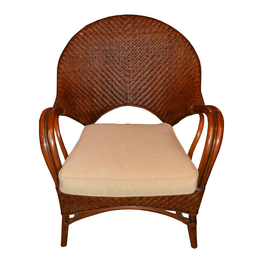Woven Wooden and Rattan Chair by Pier 1 Imports