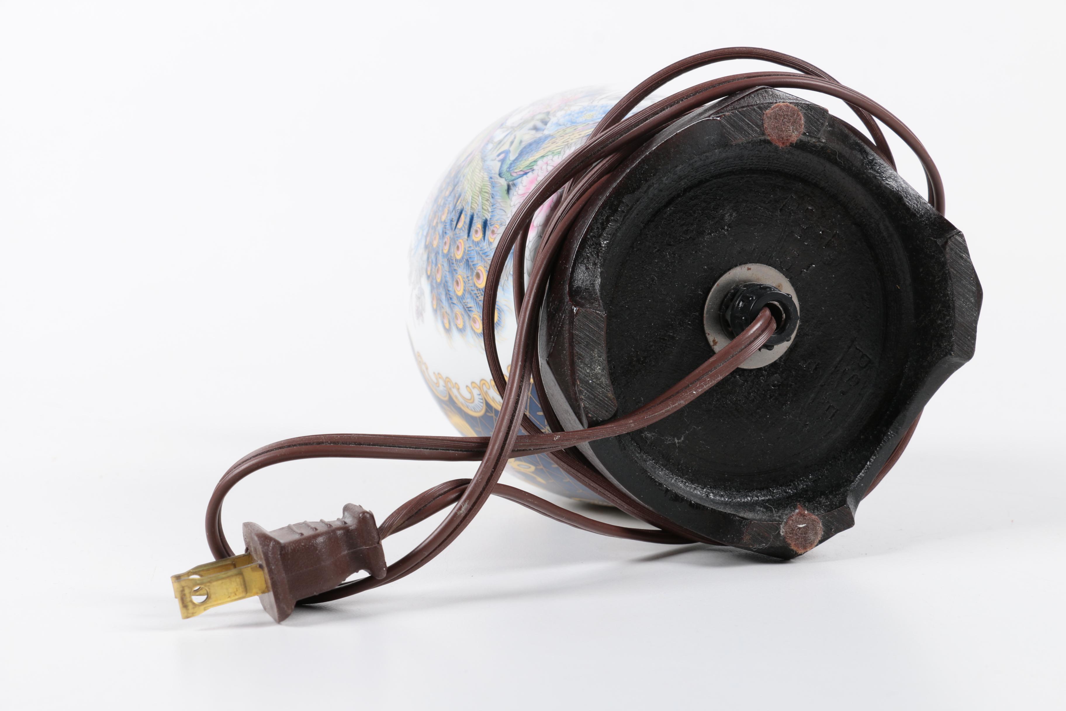 Porcelain Asian Inspired Ginger Jar Table Lamp