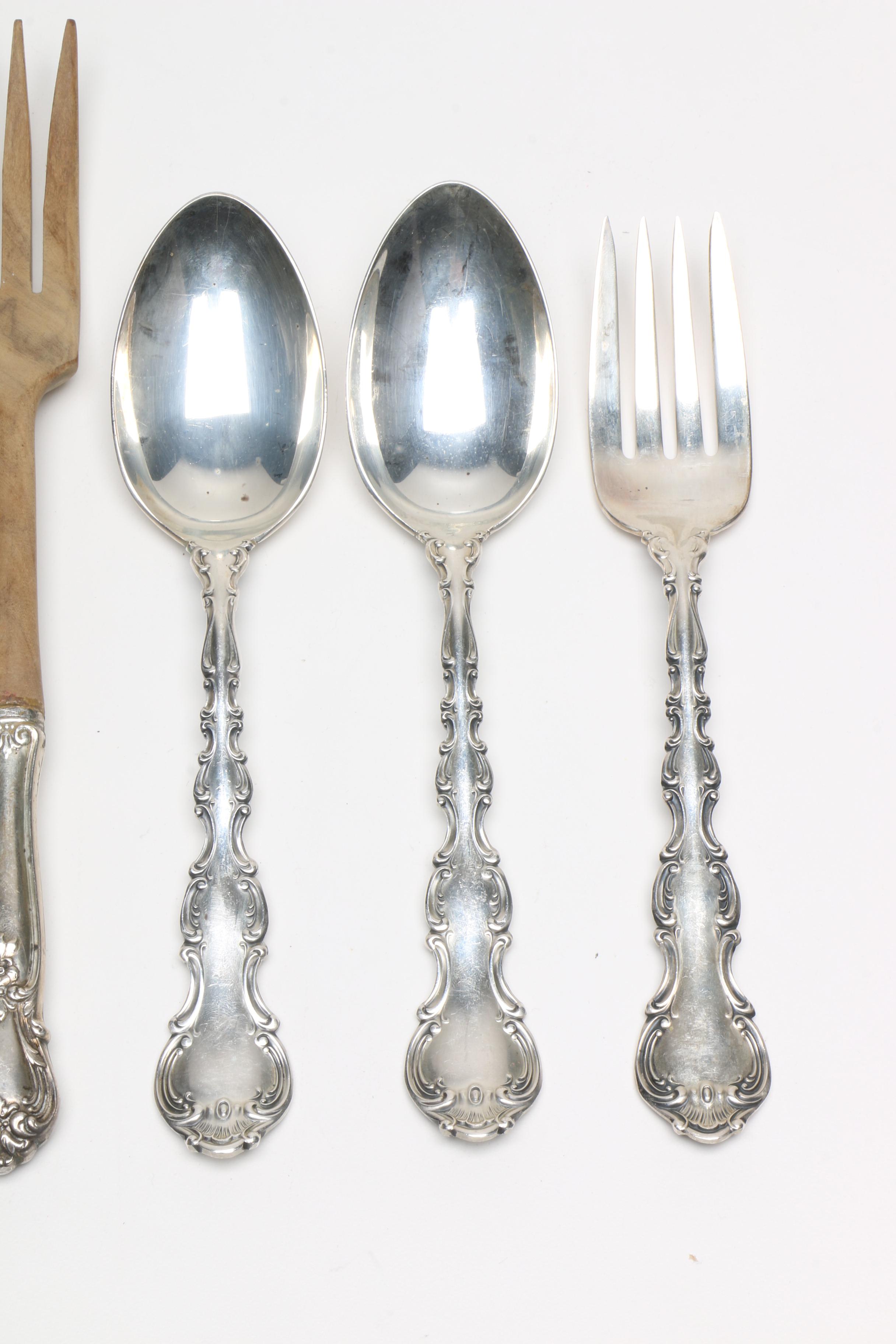 Web Silver Co. Sterling Handled Servers and Gorham Sterling Silver Flatware