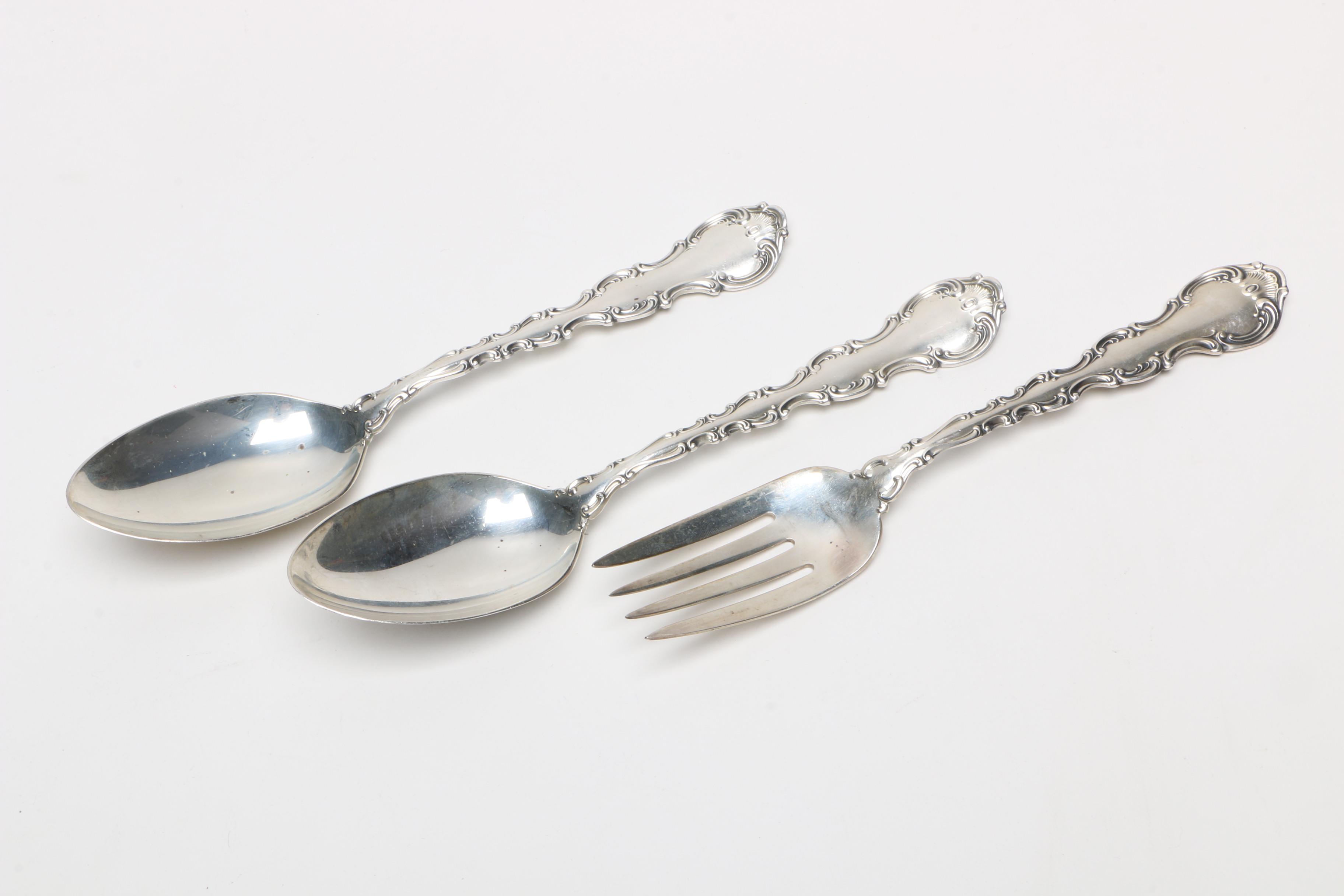 Web Silver Co. Sterling Handled Servers and Gorham Sterling Silver Flatware