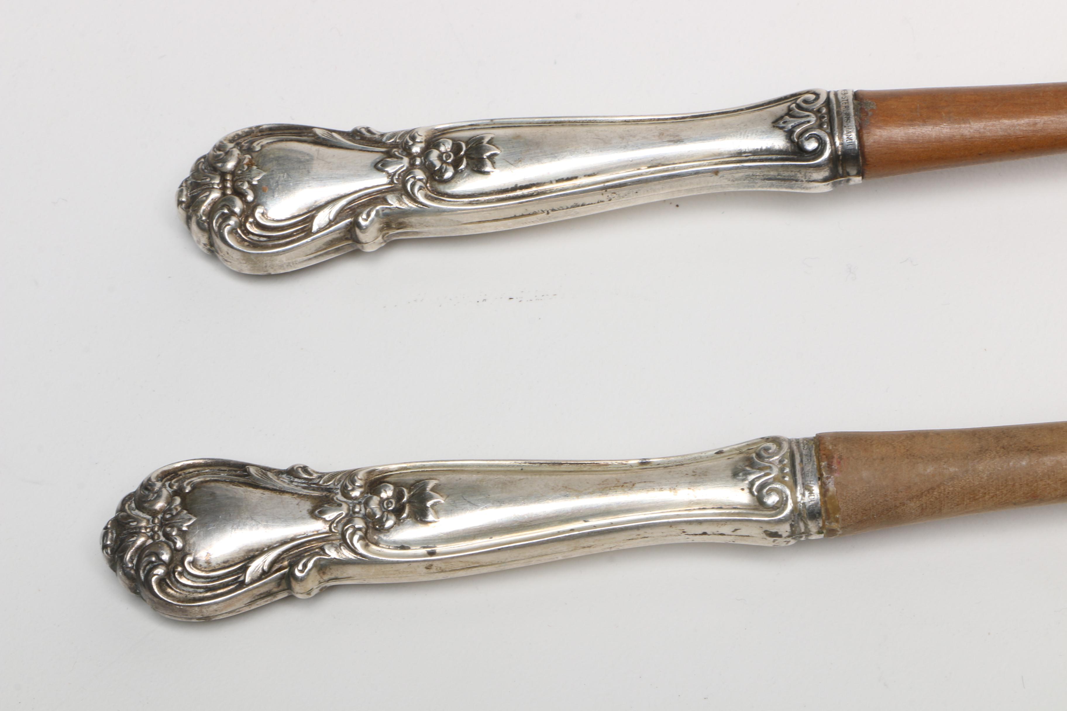 Web Silver Co. Sterling Handled Servers and Gorham Sterling Silver Flatware