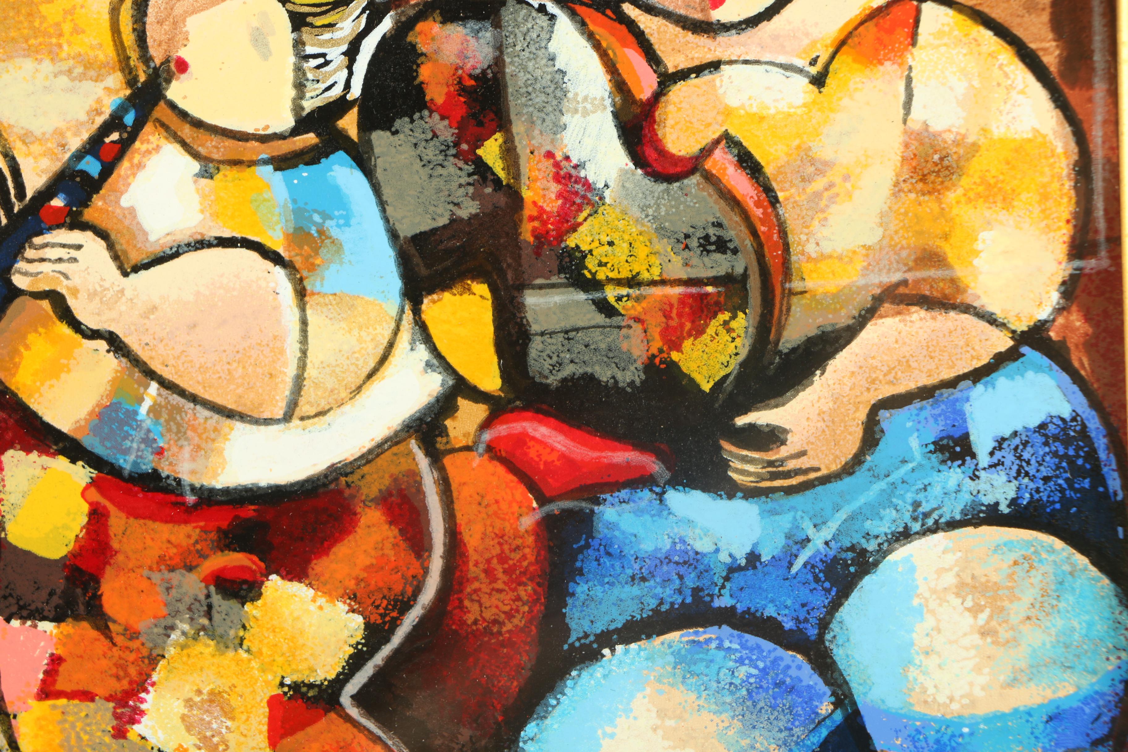 Dorit Levi Serigraph on Paper "Musical Interlude"