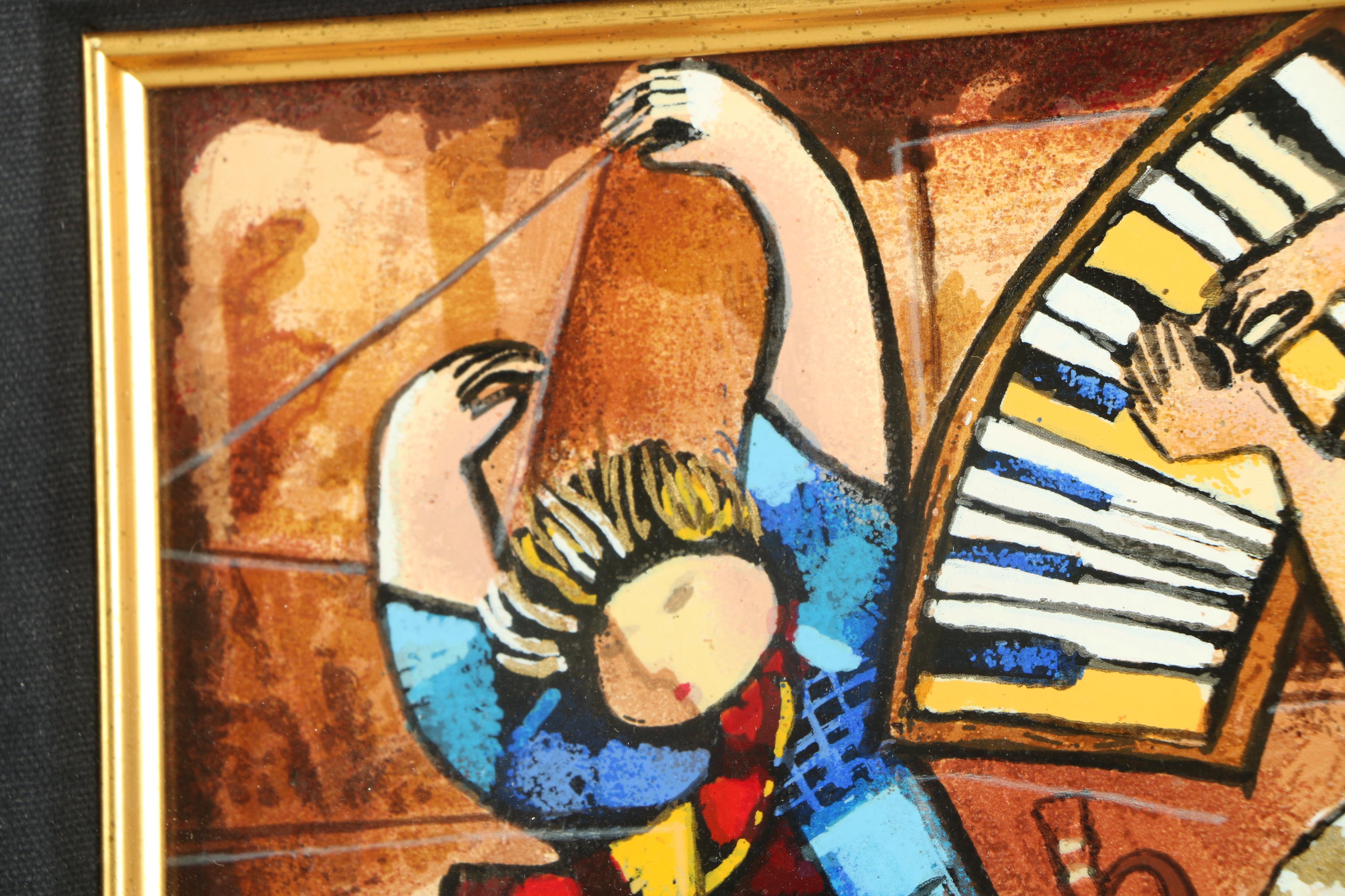 Dorit Levi Serigraph on Paper "Musical Interlude"