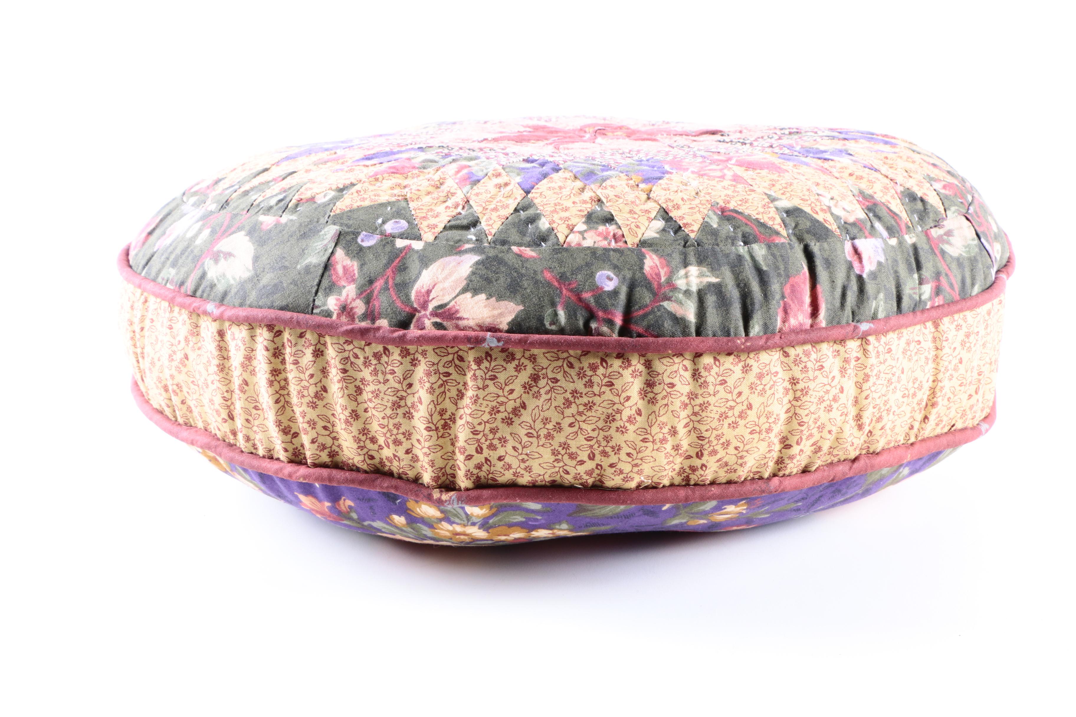 Quilted Round Throw Pillow