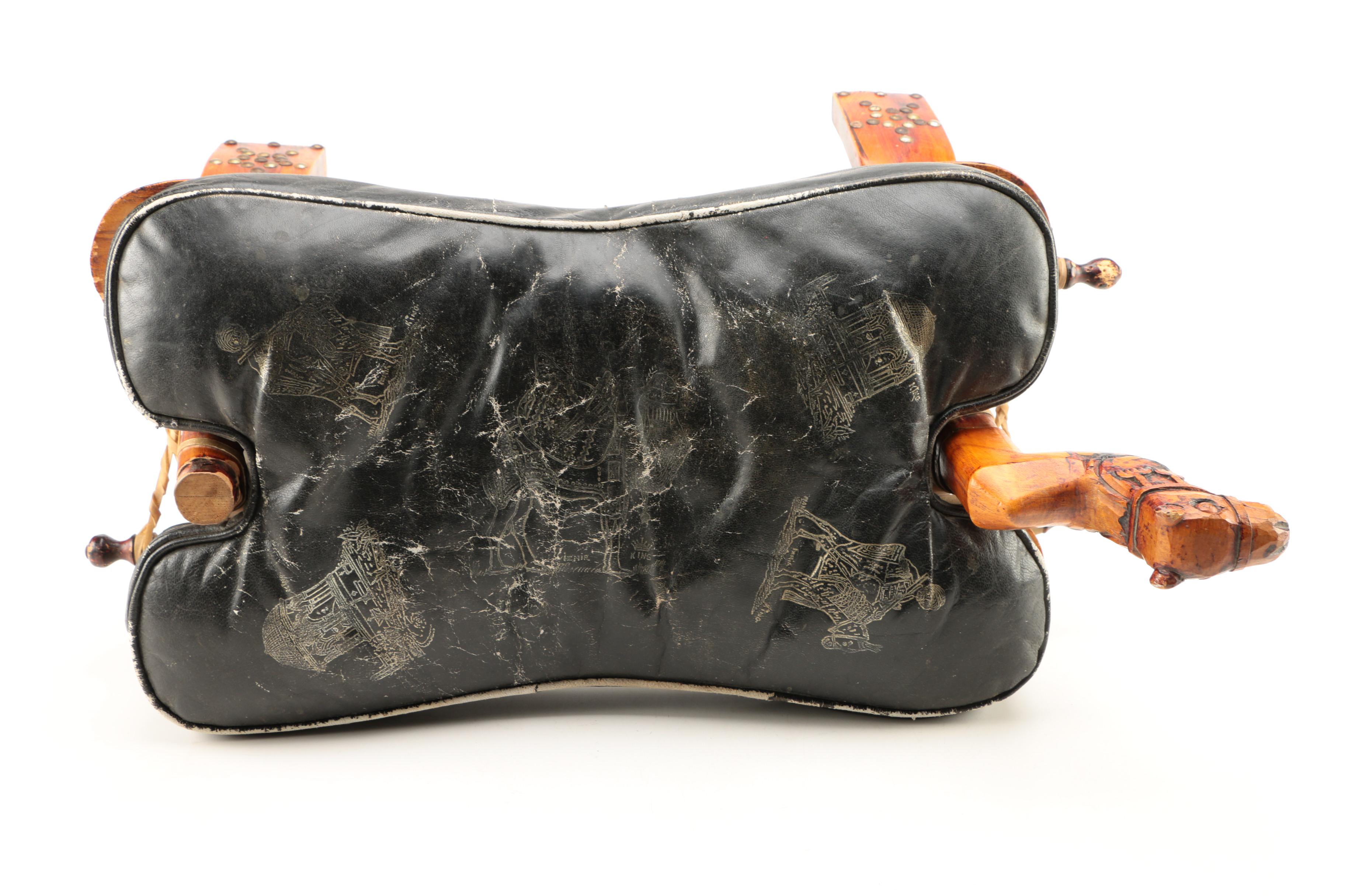 Vintage Camel Saddle Stool by Greenmount Inc.