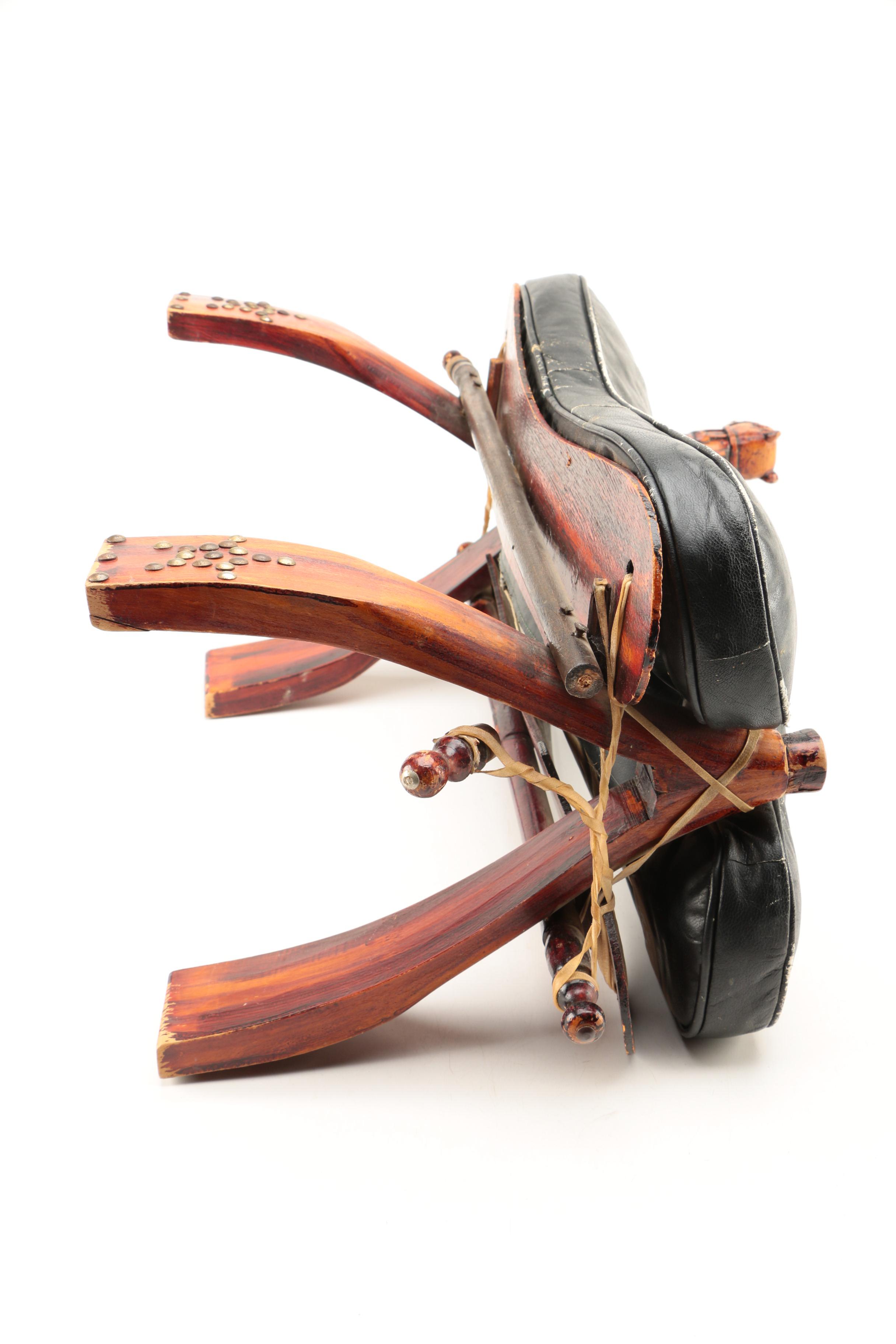 Vintage Camel Saddle Stool by Greenmount Inc.