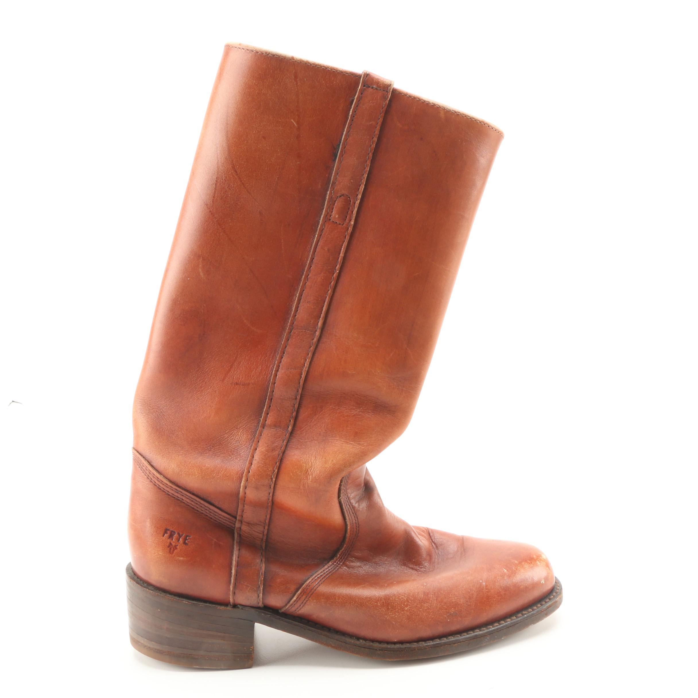 Frye Brown Leather Campus Boots