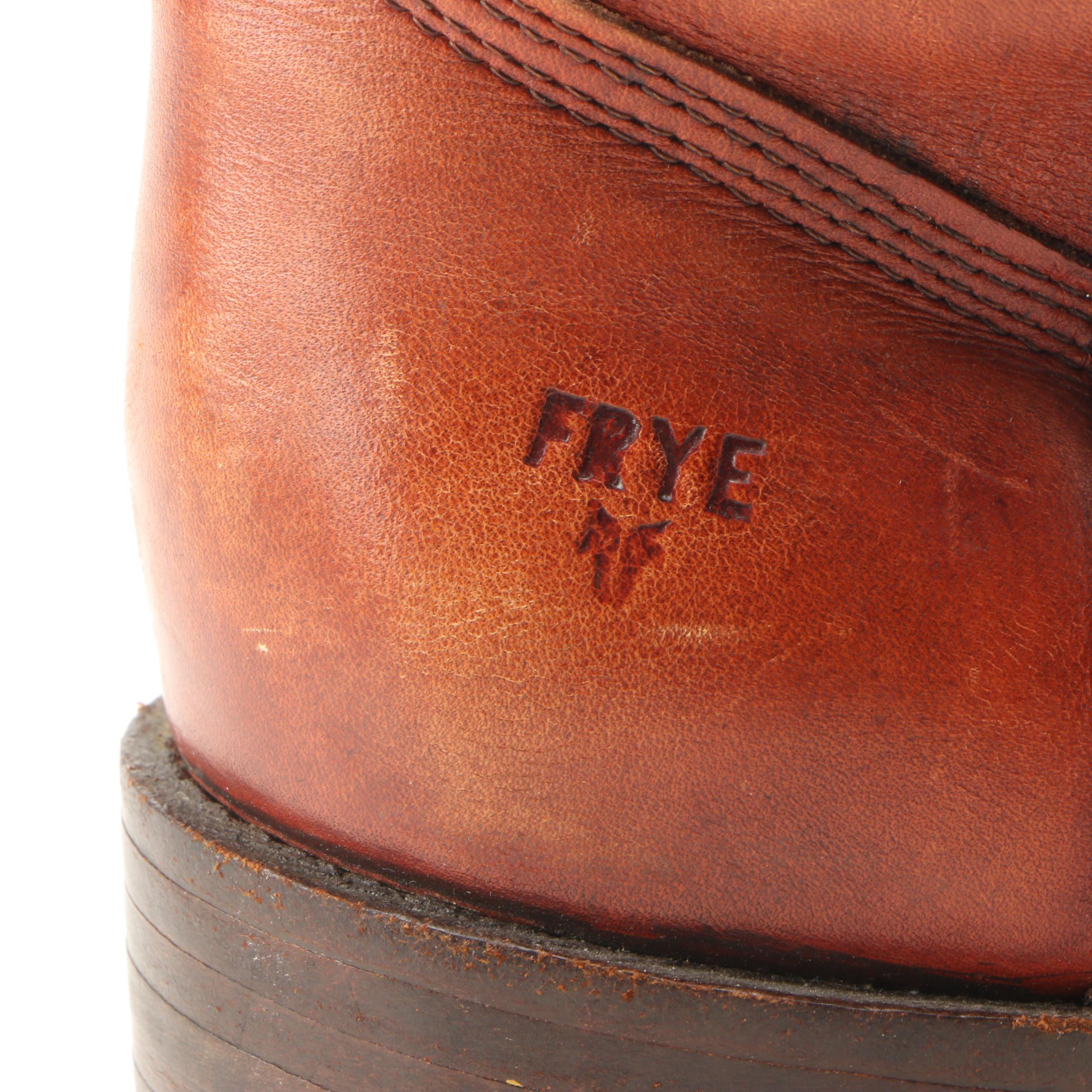 Frye Brown Leather Campus Boots