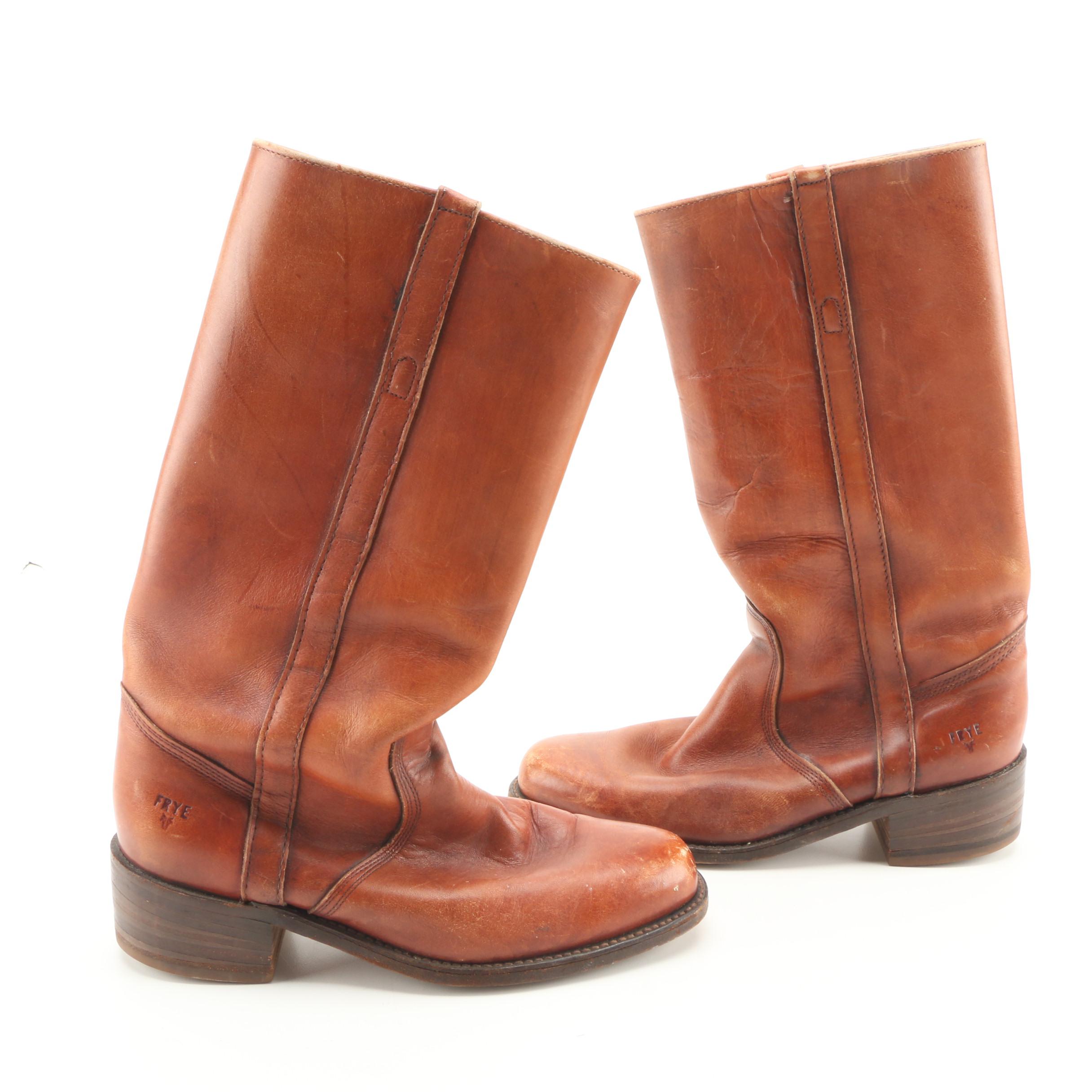 Frye Brown Leather Campus Boots