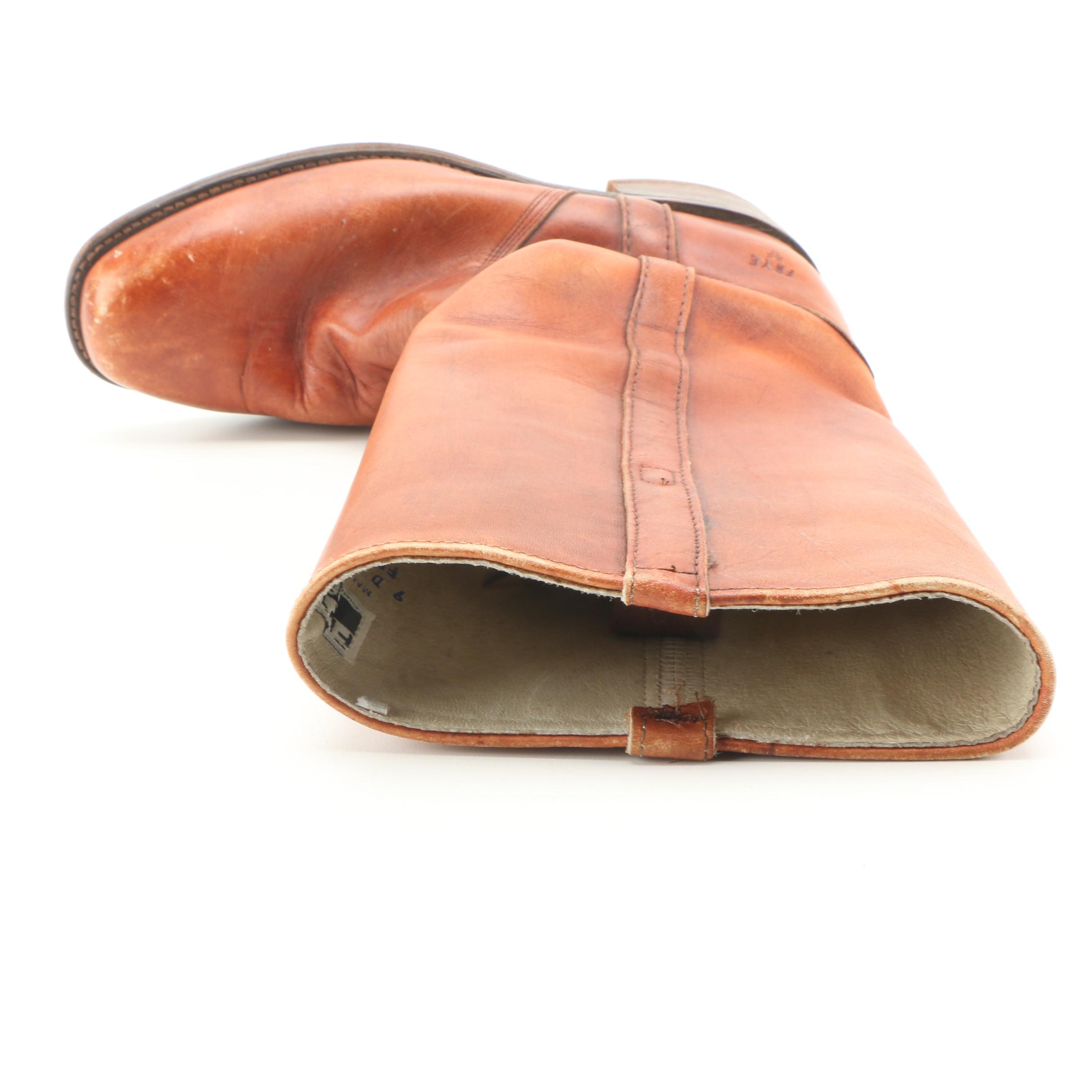 Frye Brown Leather Campus Boots