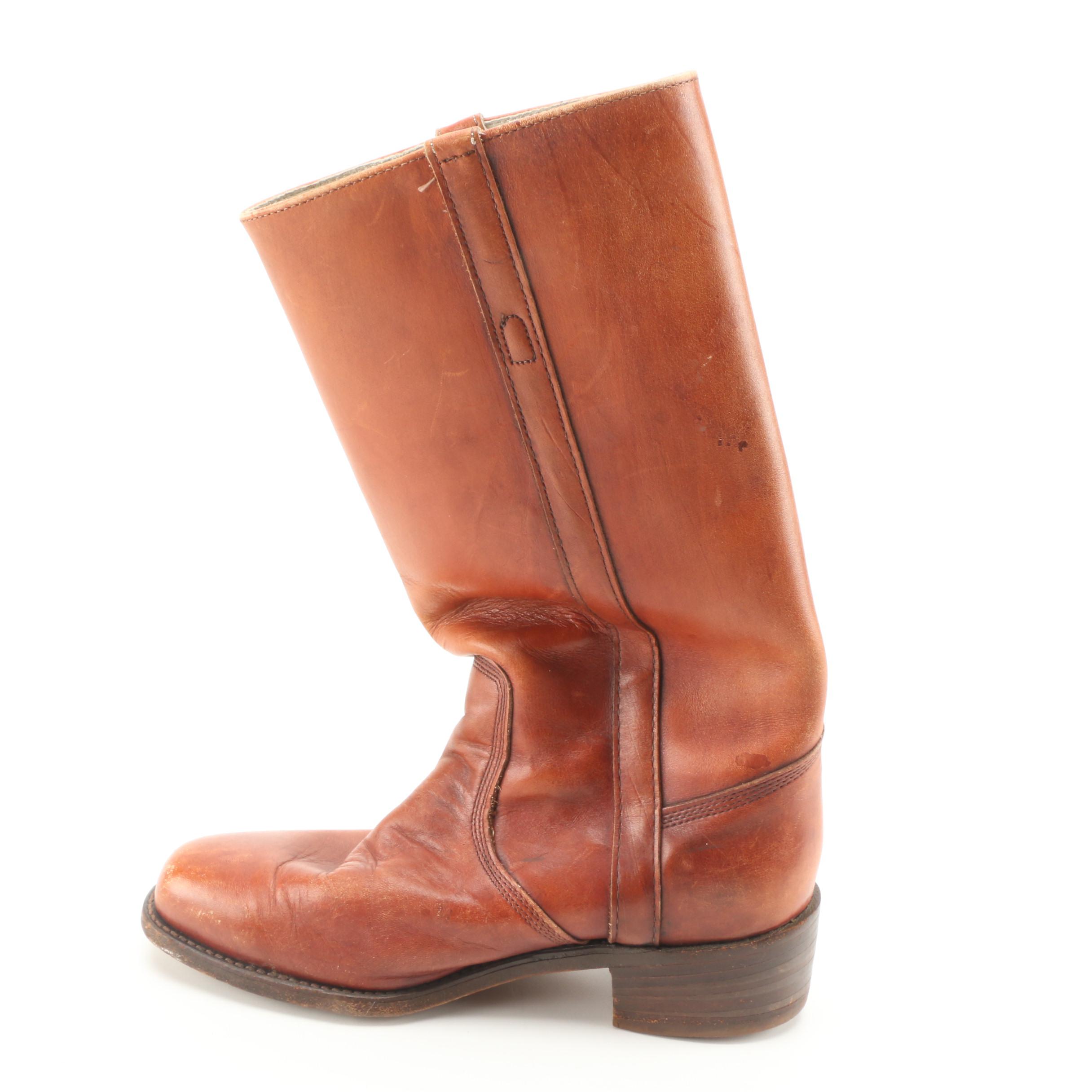 Frye Brown Leather Campus Boots