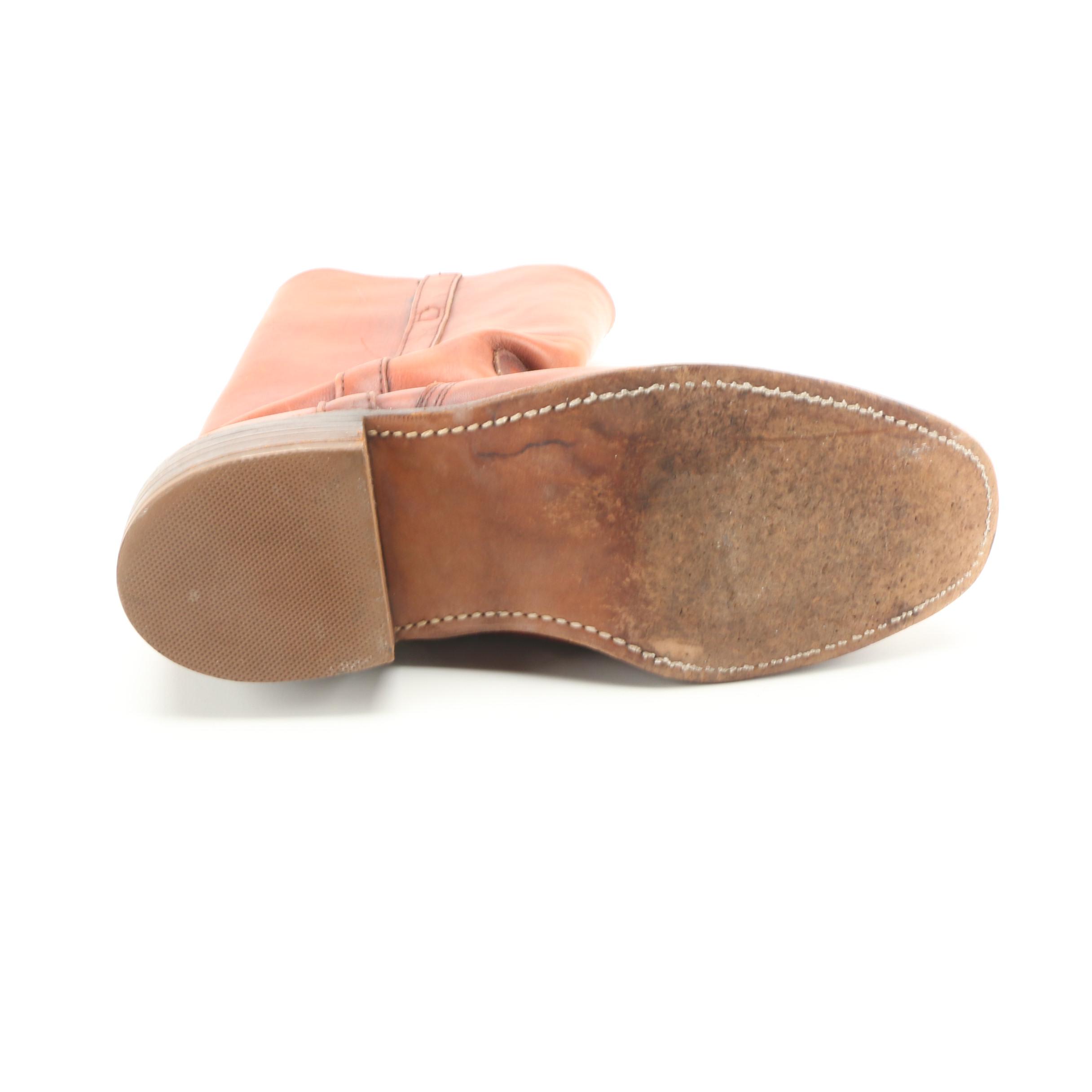 Frye Brown Leather Campus Boots