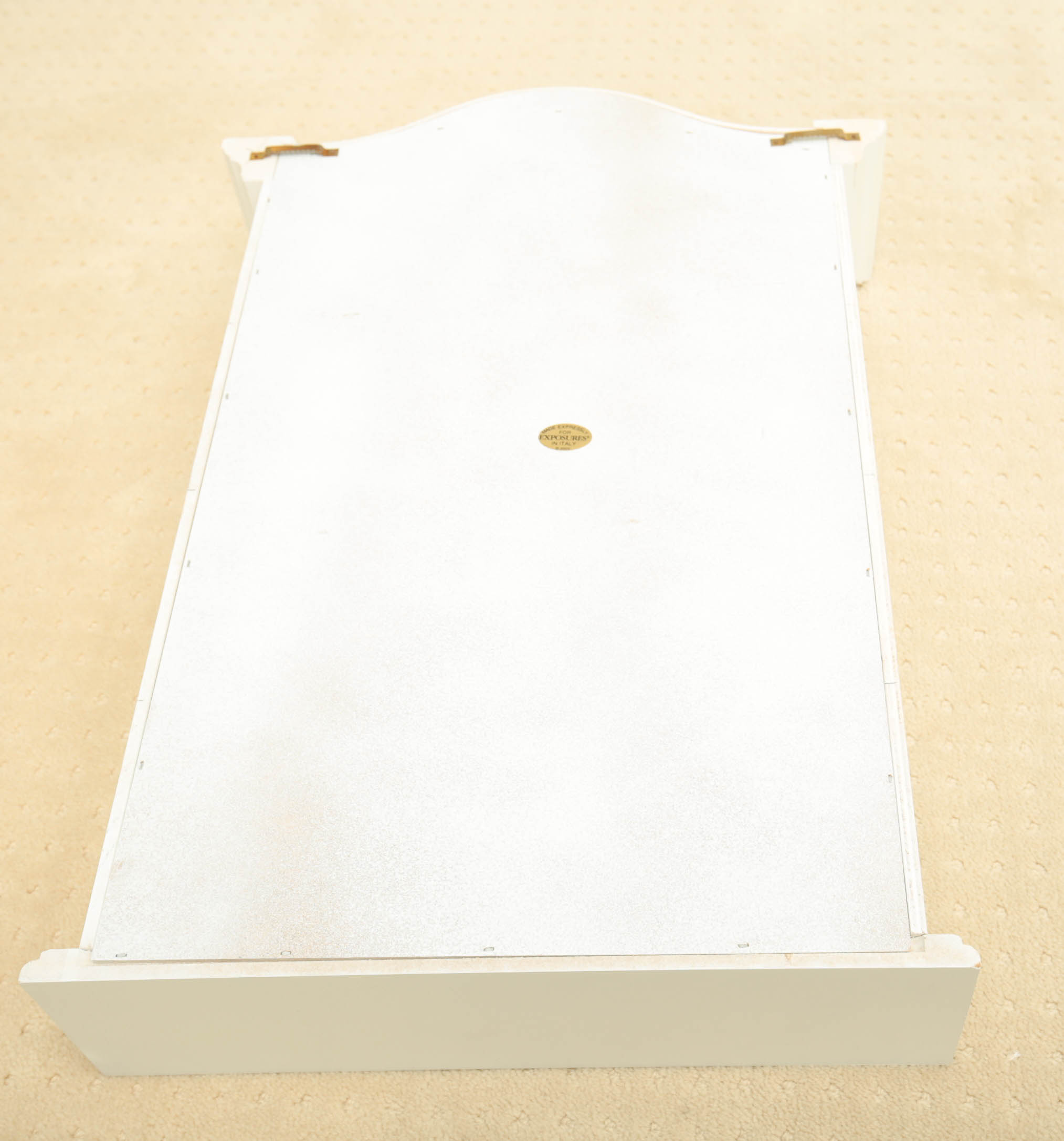 Hanging Cabinet and Painted Blue Shelves