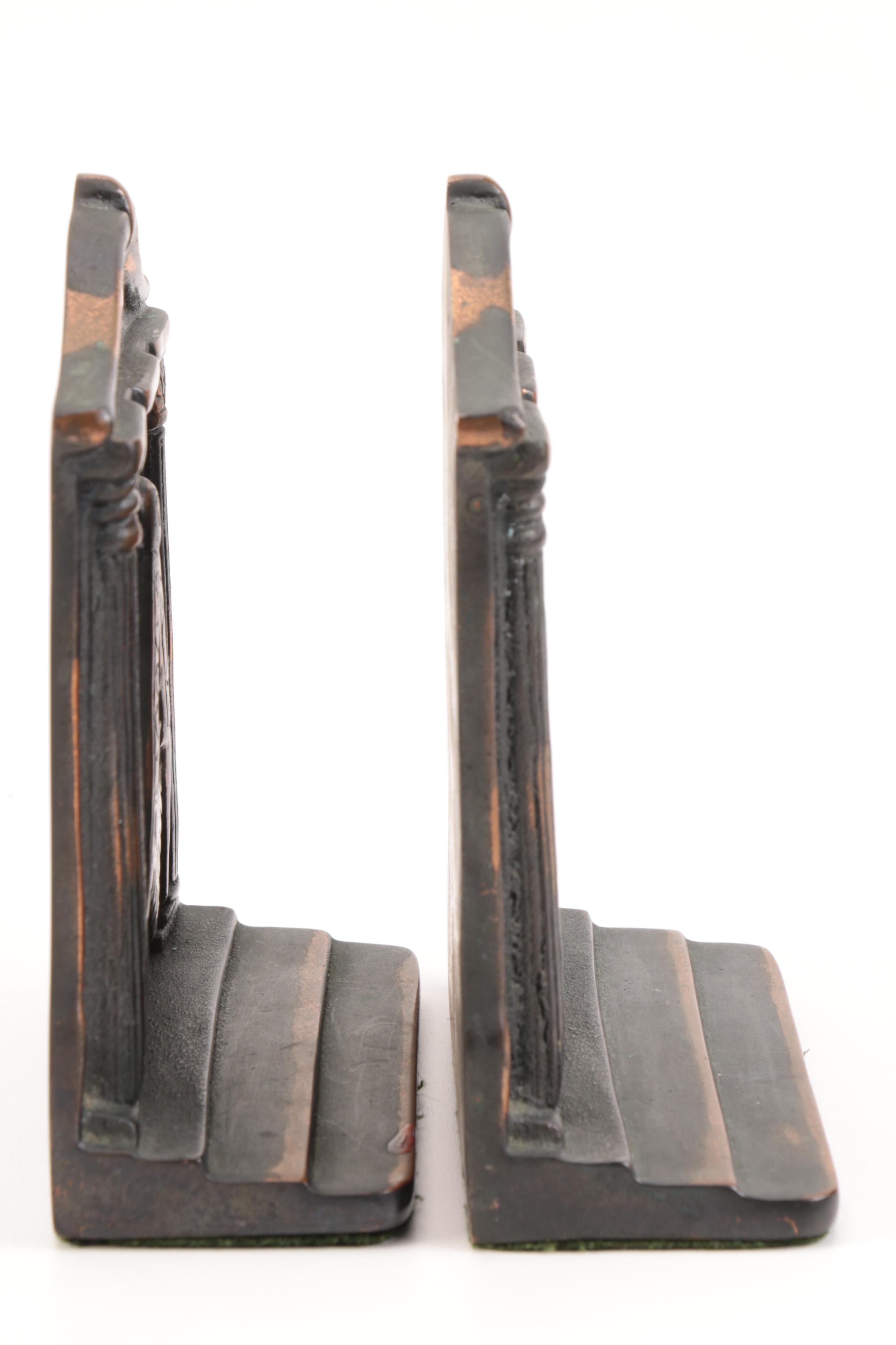 Cast Iron Masonic Bookends