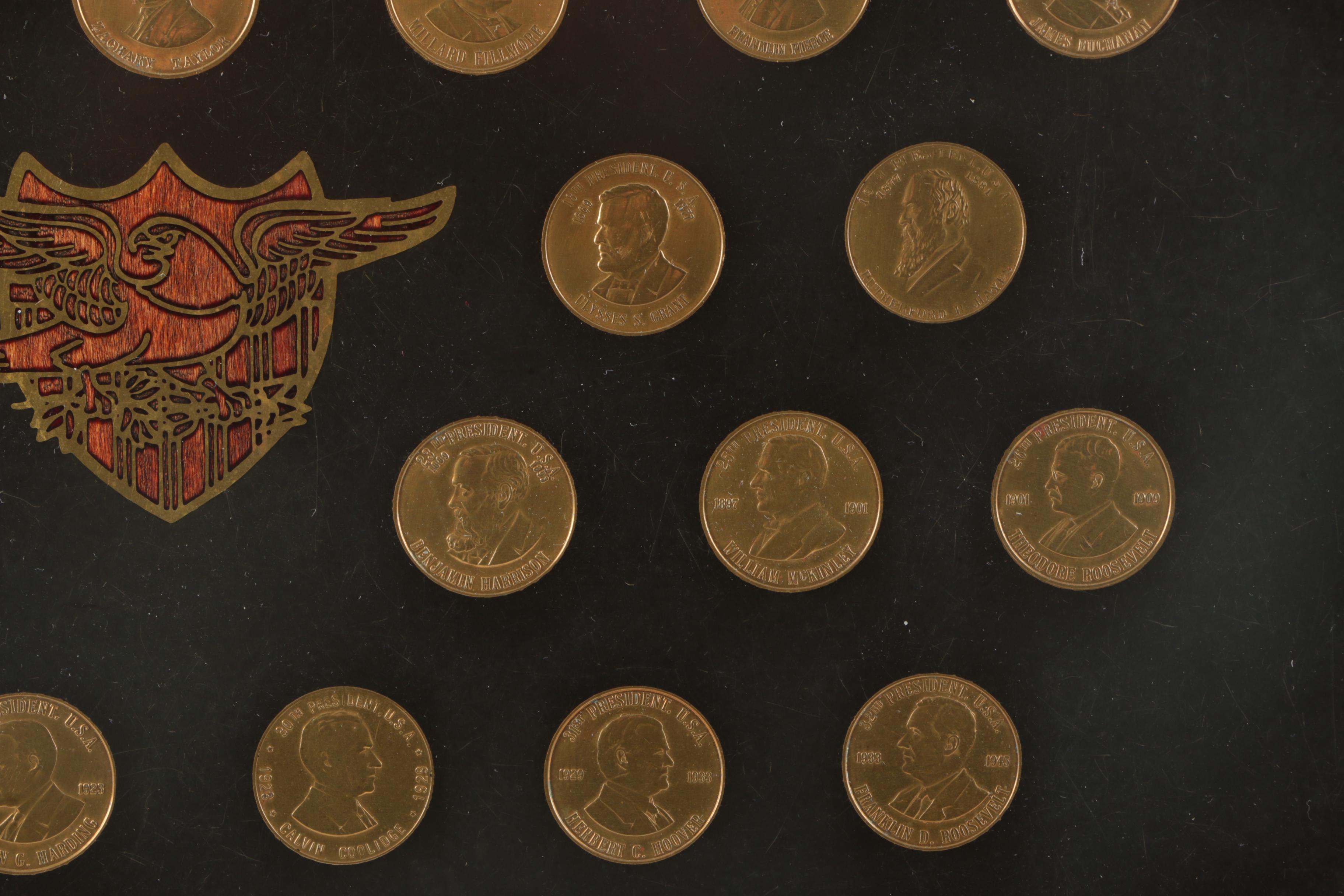 Brass Commemorative Medallions of the U.S. Presidents