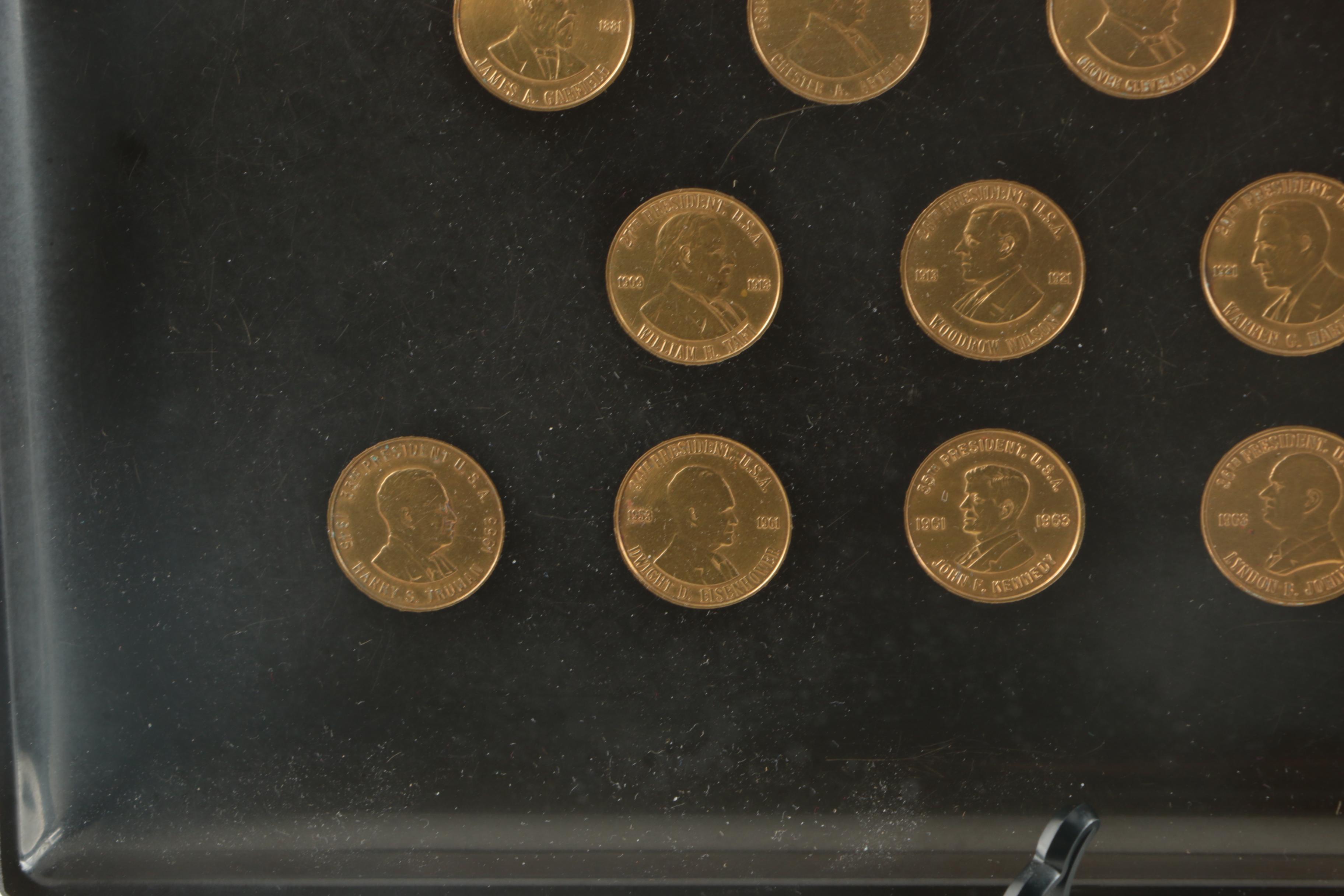 Brass Commemorative Medallions of the U.S. Presidents