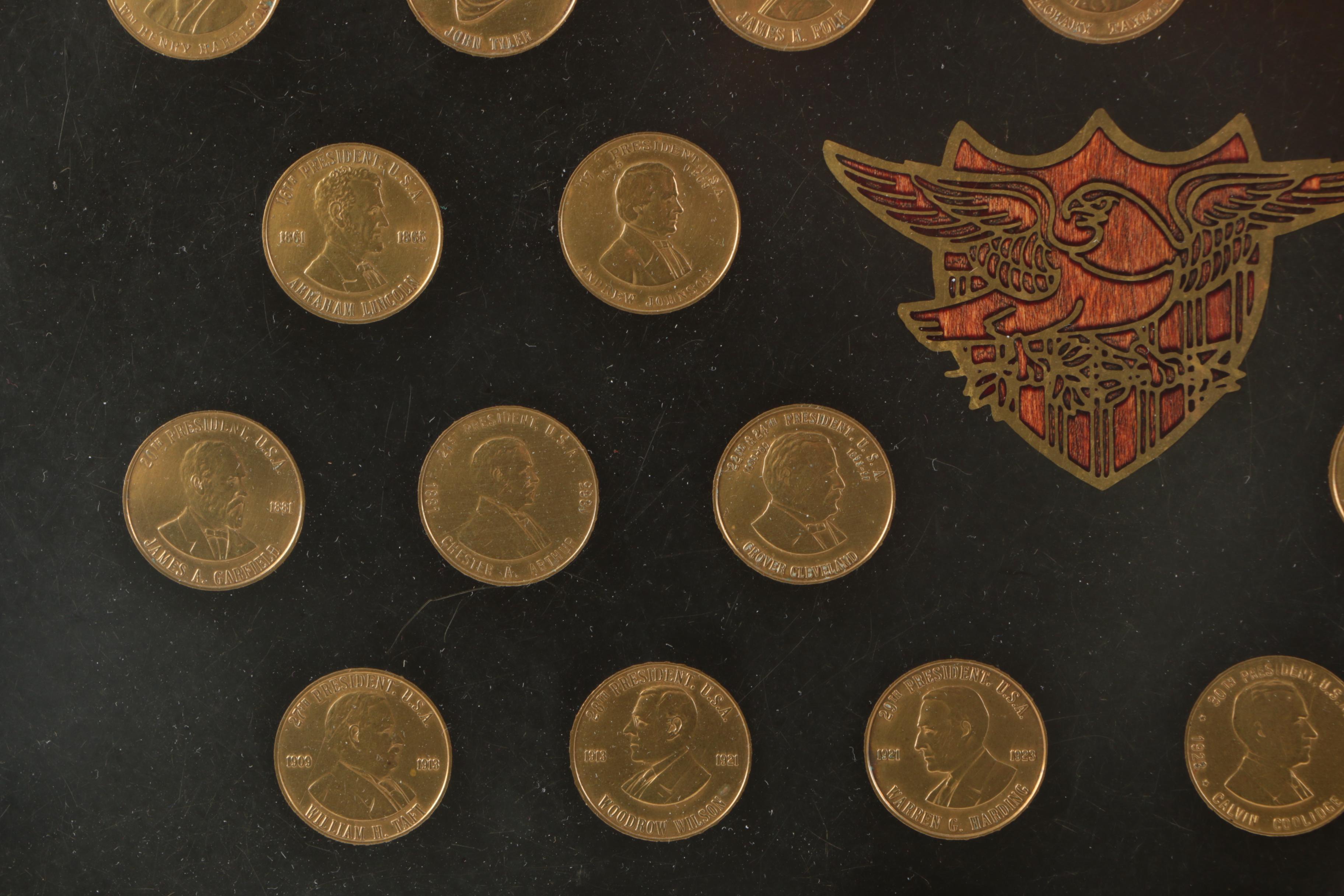 Brass Commemorative Medallions of the U.S. Presidents