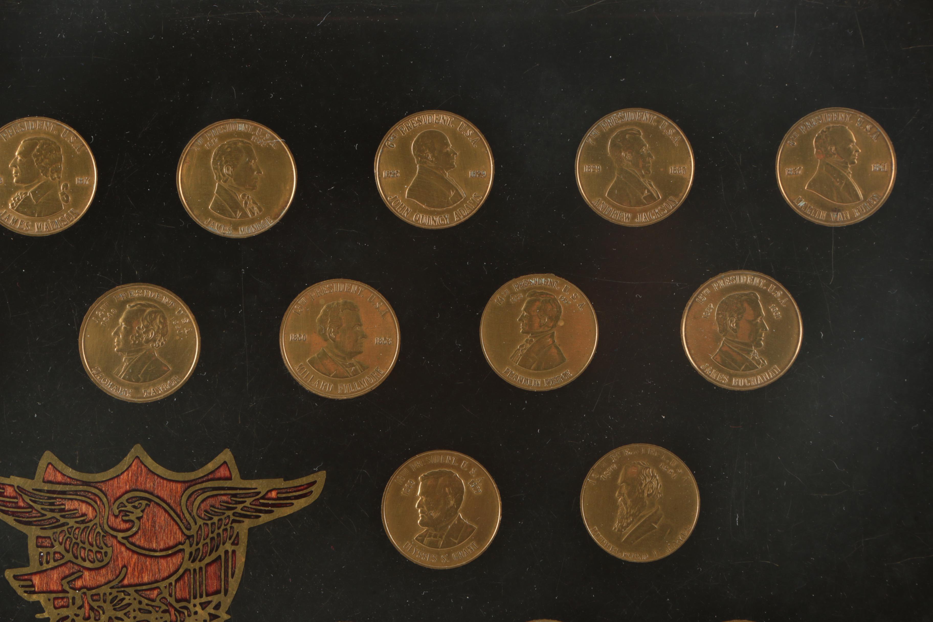 Brass Commemorative Medallions of the U.S. Presidents