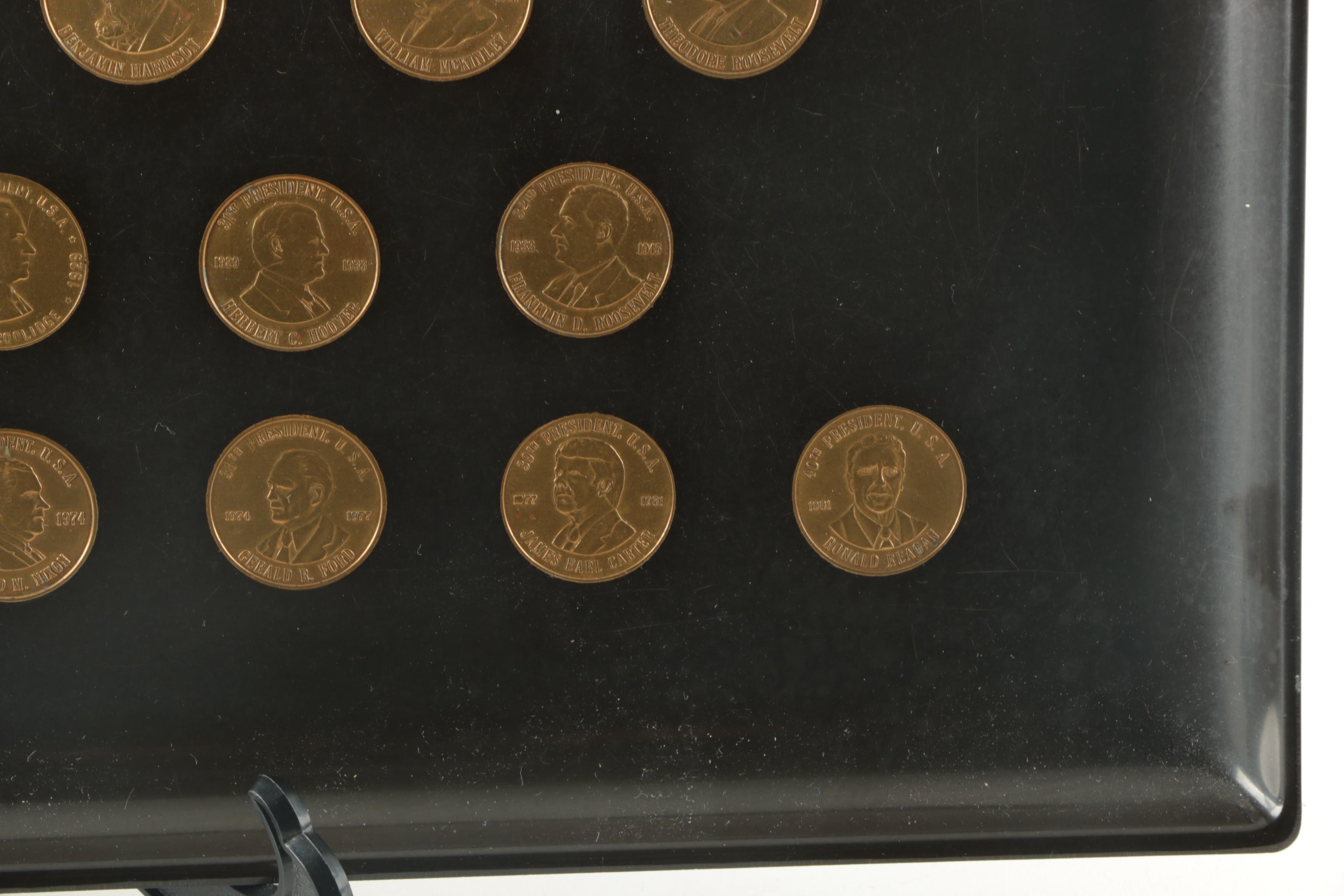 Brass Commemorative Medallions of the U.S. Presidents