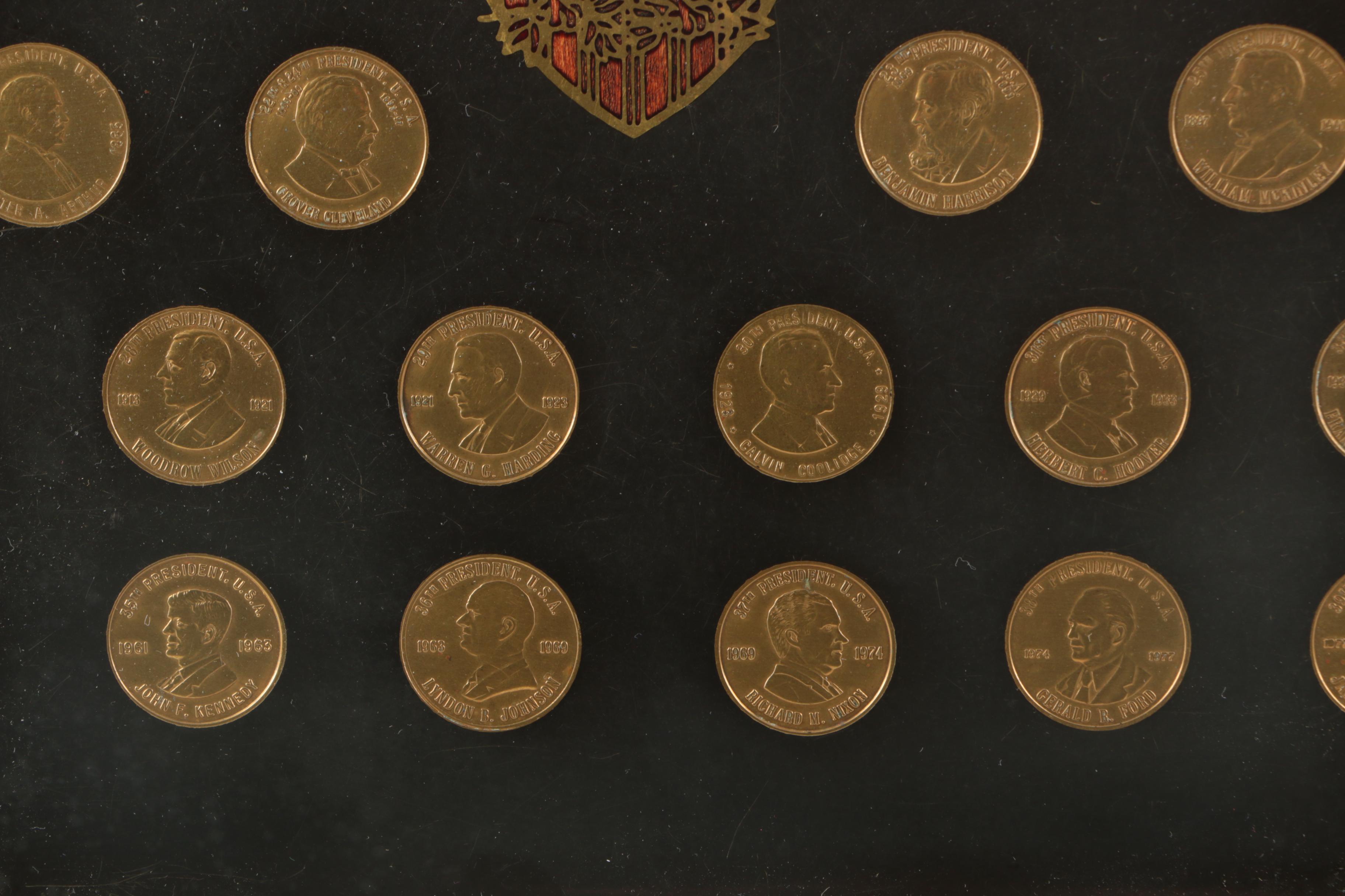 Brass Commemorative Medallions of the U.S. Presidents