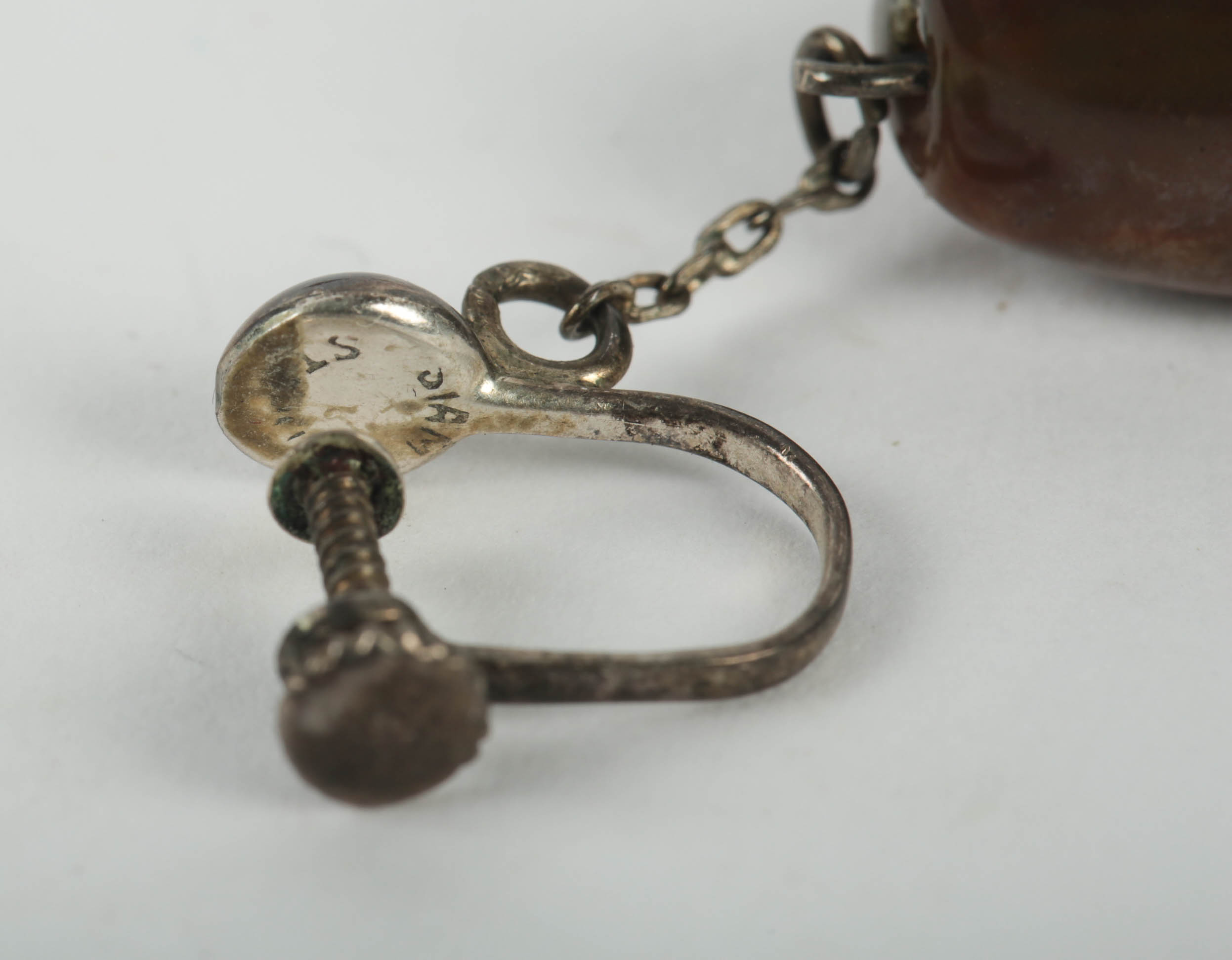 Stone Dangle Earrings, Necklace and Pin