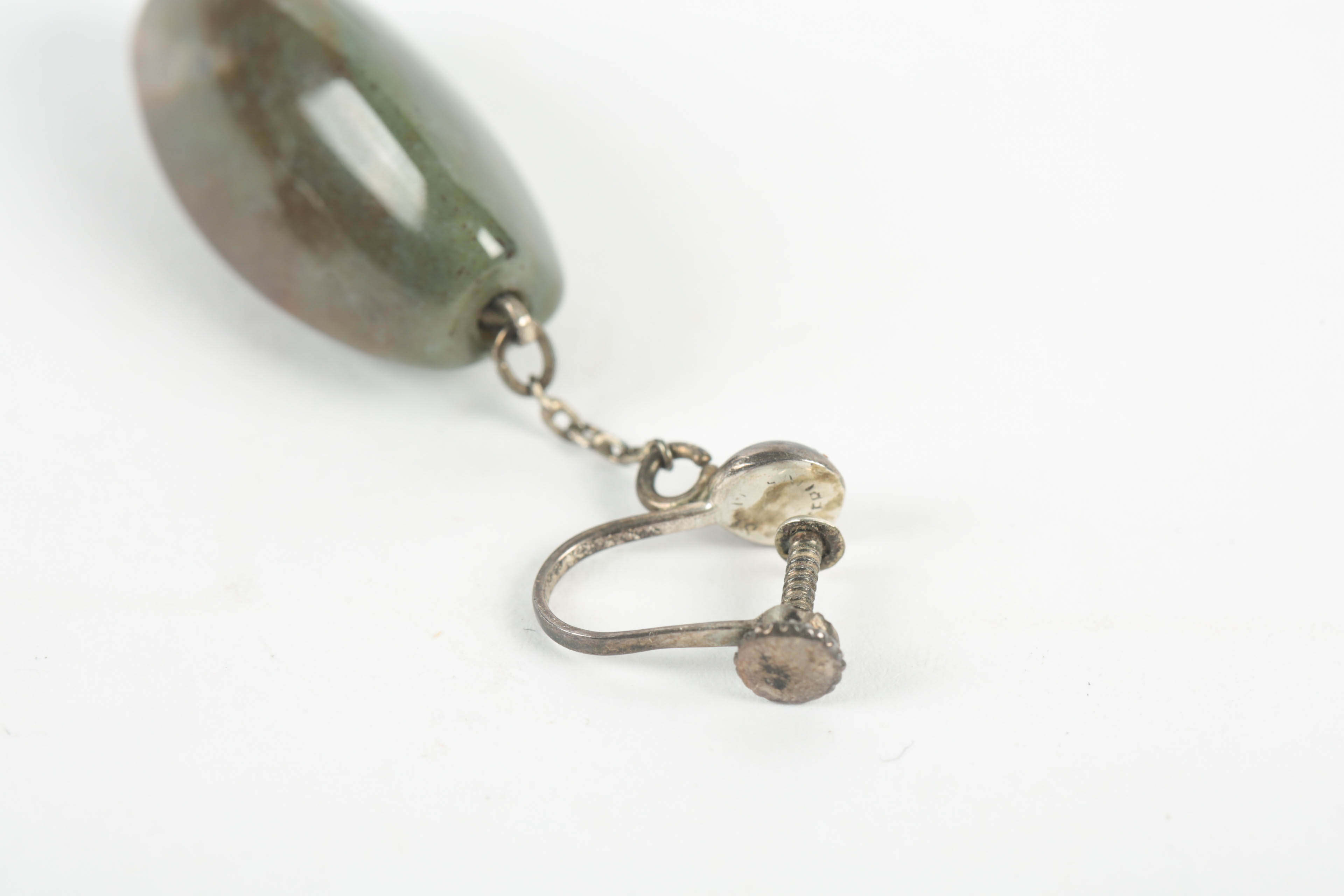 Stone Dangle Earrings, Necklace and Pin