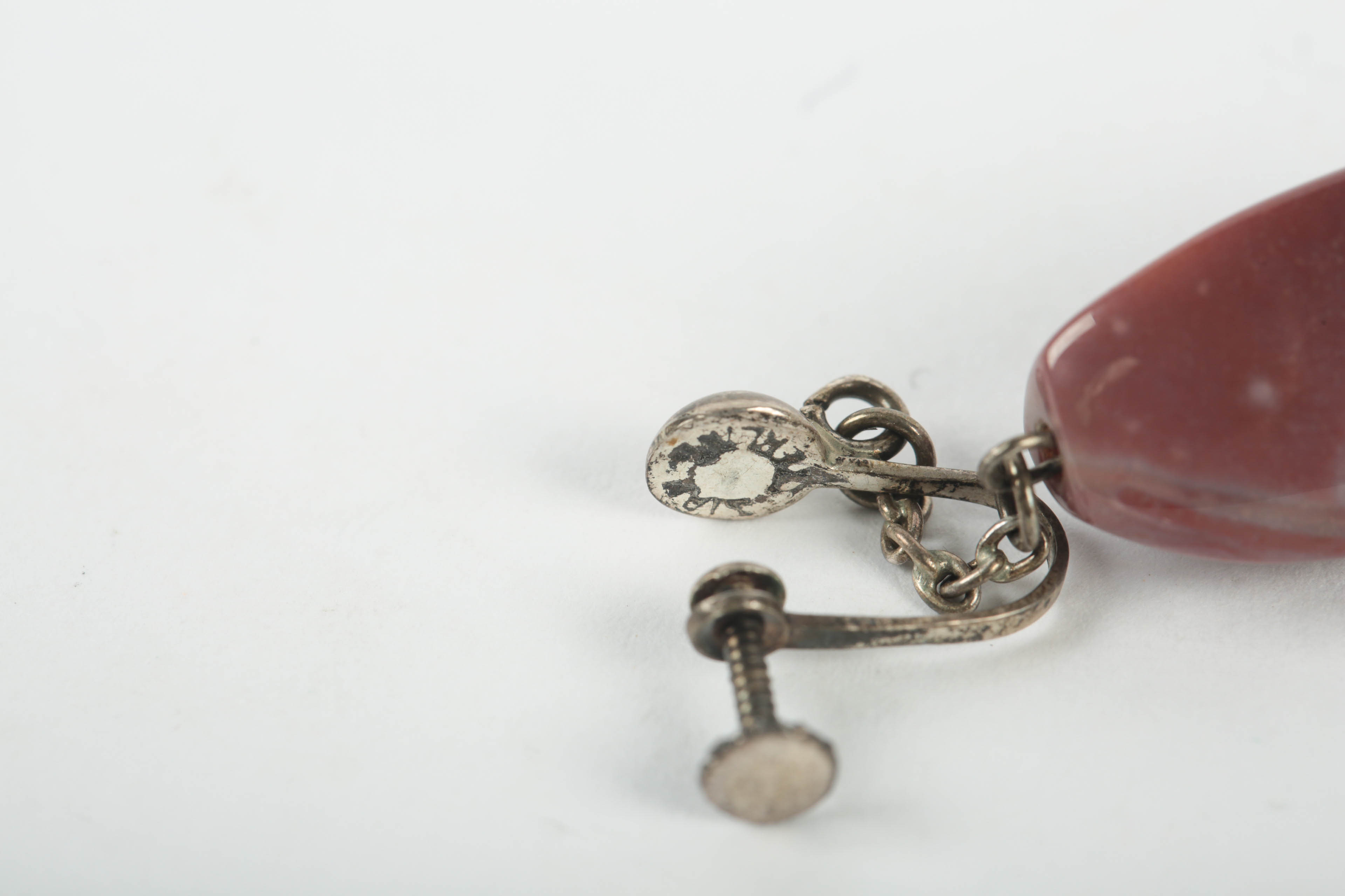 Stone Dangle Earrings, Necklace and Pin