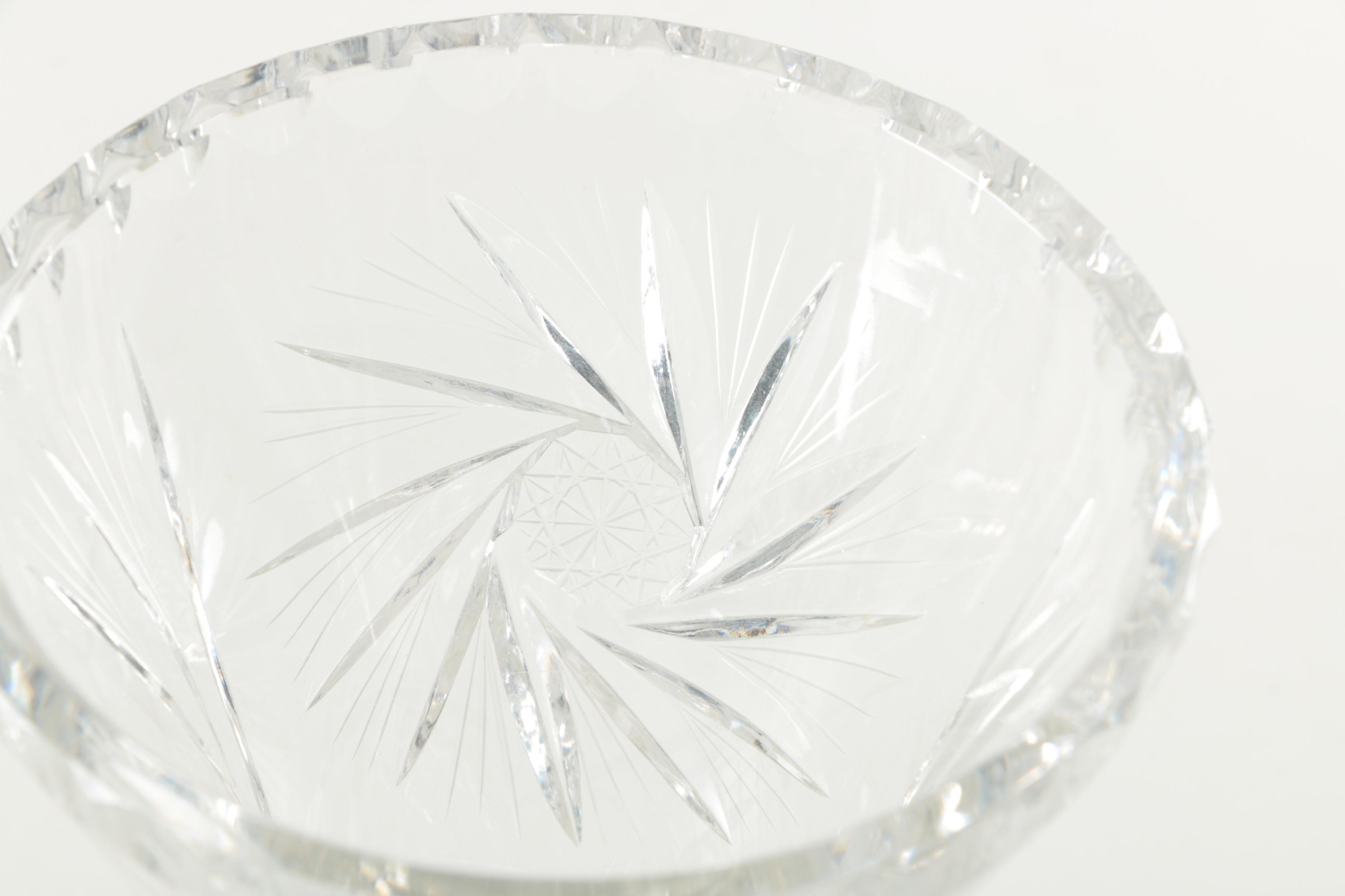 Crystal Vases with Console Bowl