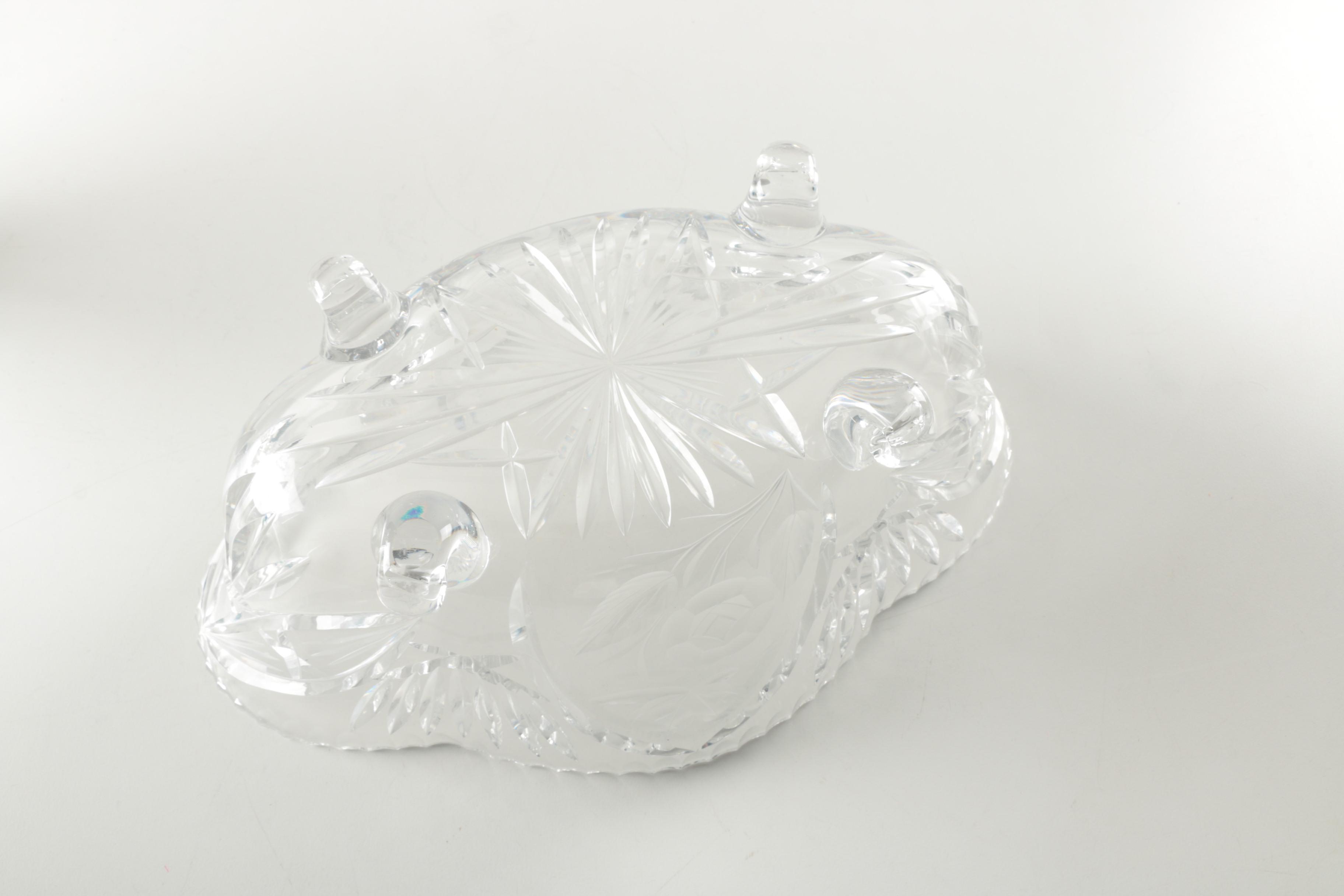 Crystal Vases with Console Bowl