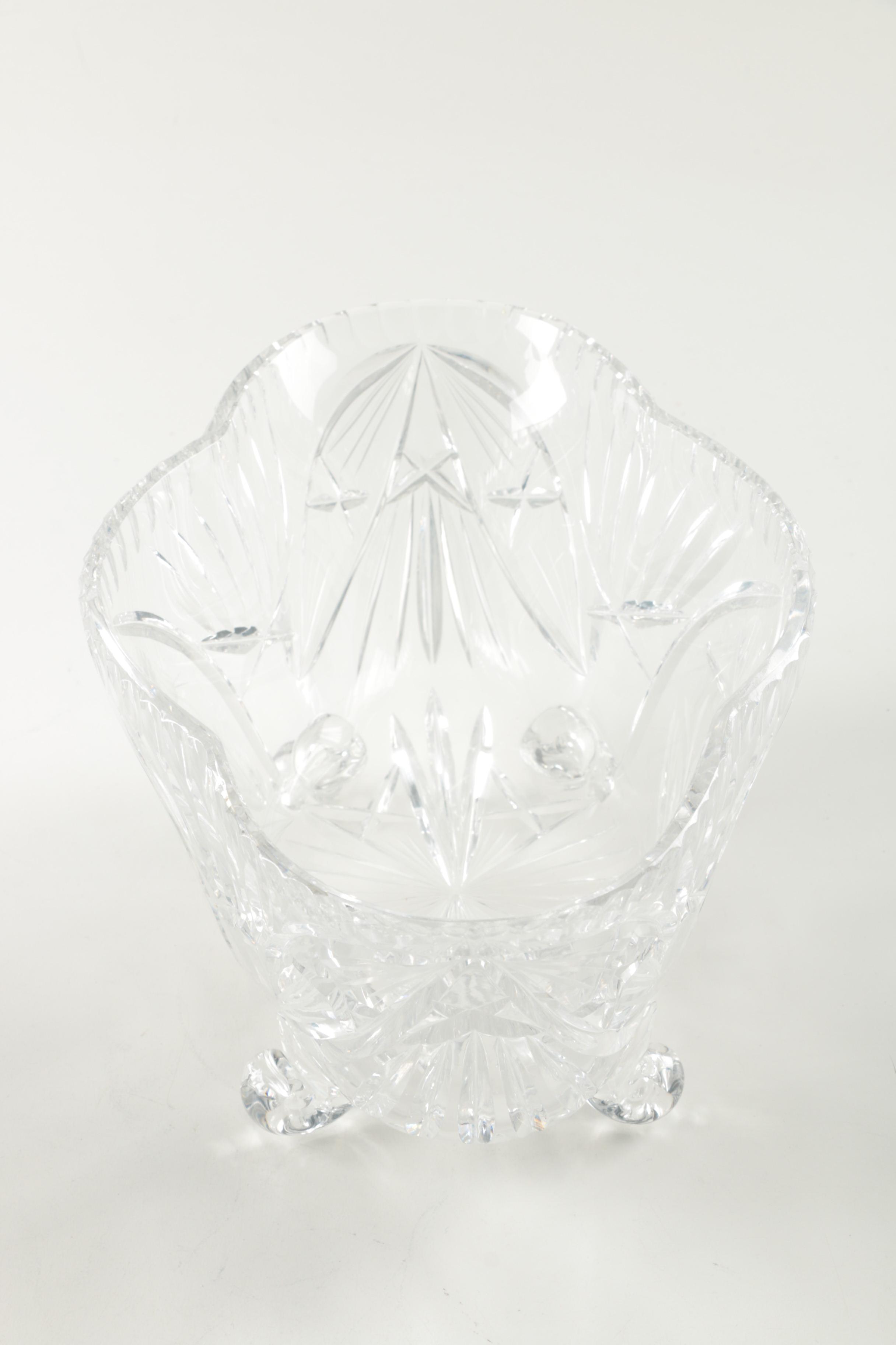 Crystal Vases with Console Bowl