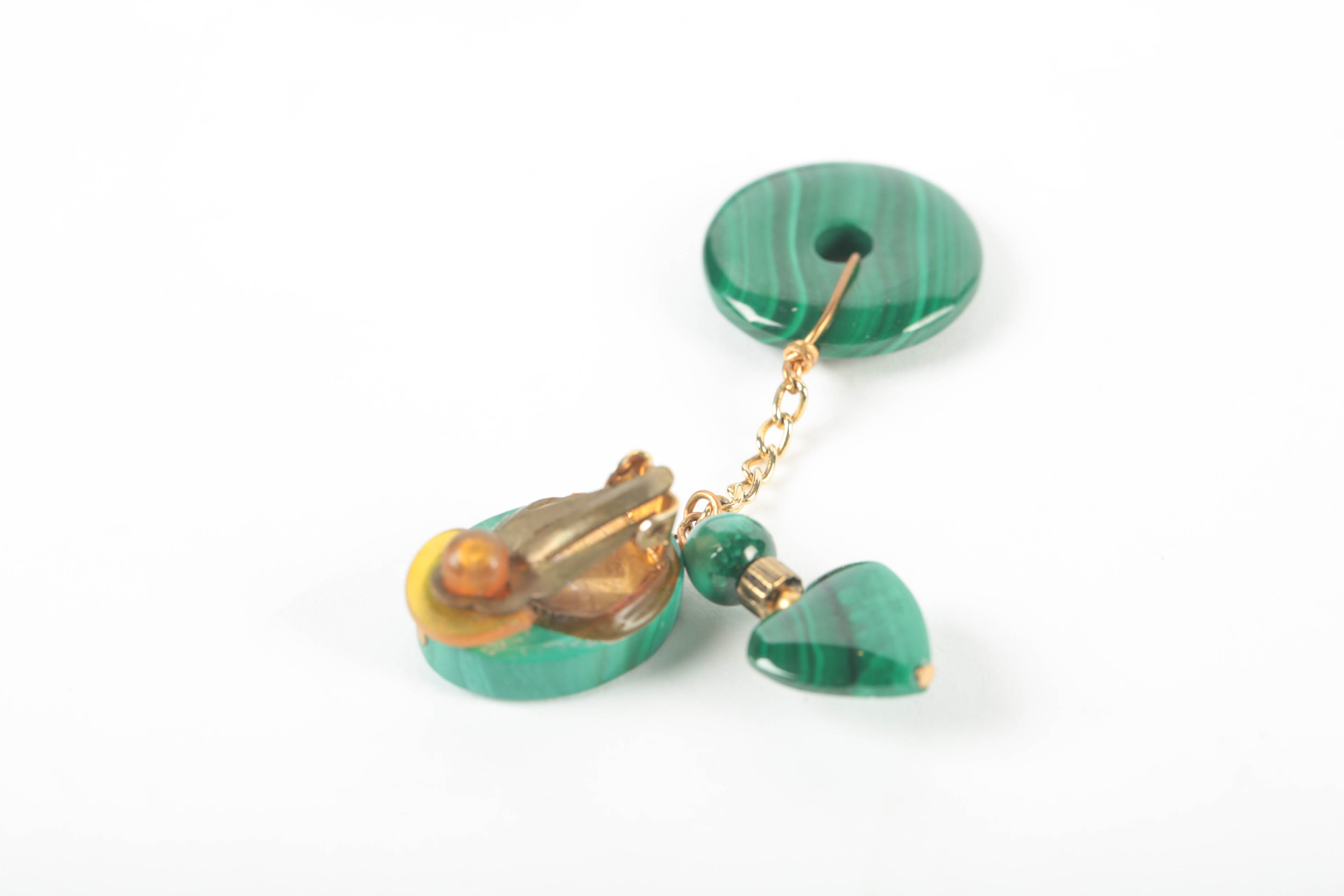 Stone Dangle Earrings, Necklace and Pin