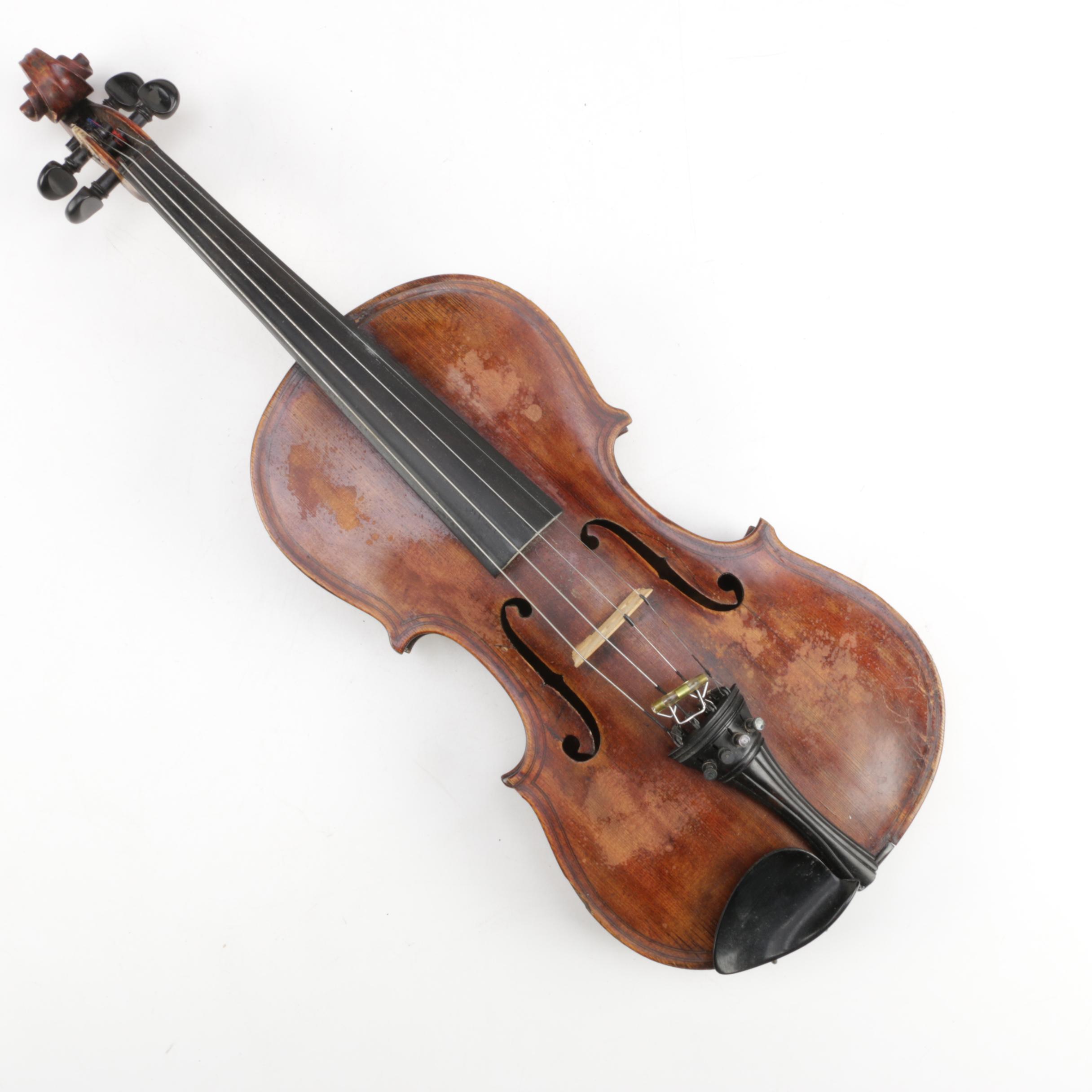 19th Century Scottish Maggini Reproduction Violin Outfit