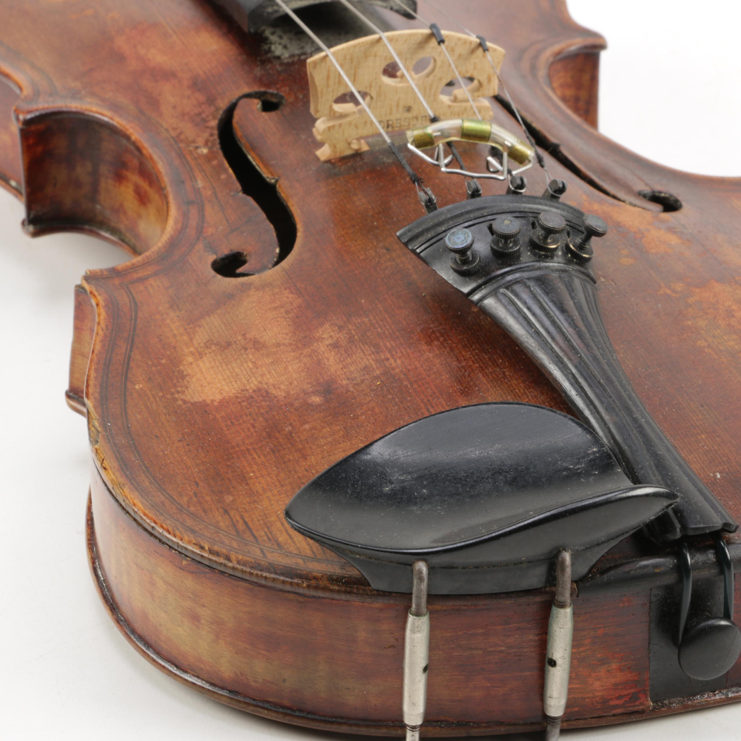 19th Century Scottish Maggini Reproduction Violin Outfit