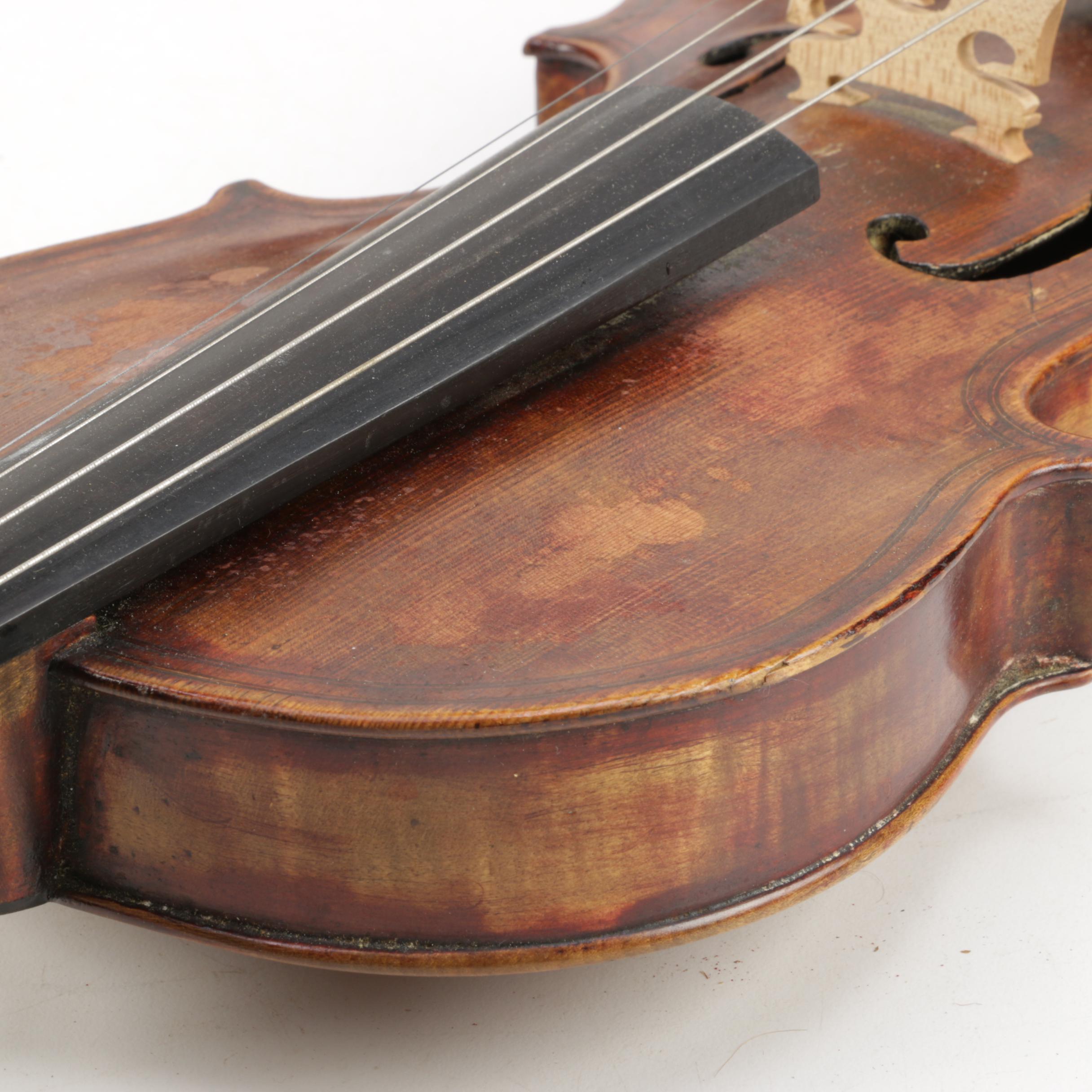 19th Century Scottish Maggini Reproduction Violin Outfit