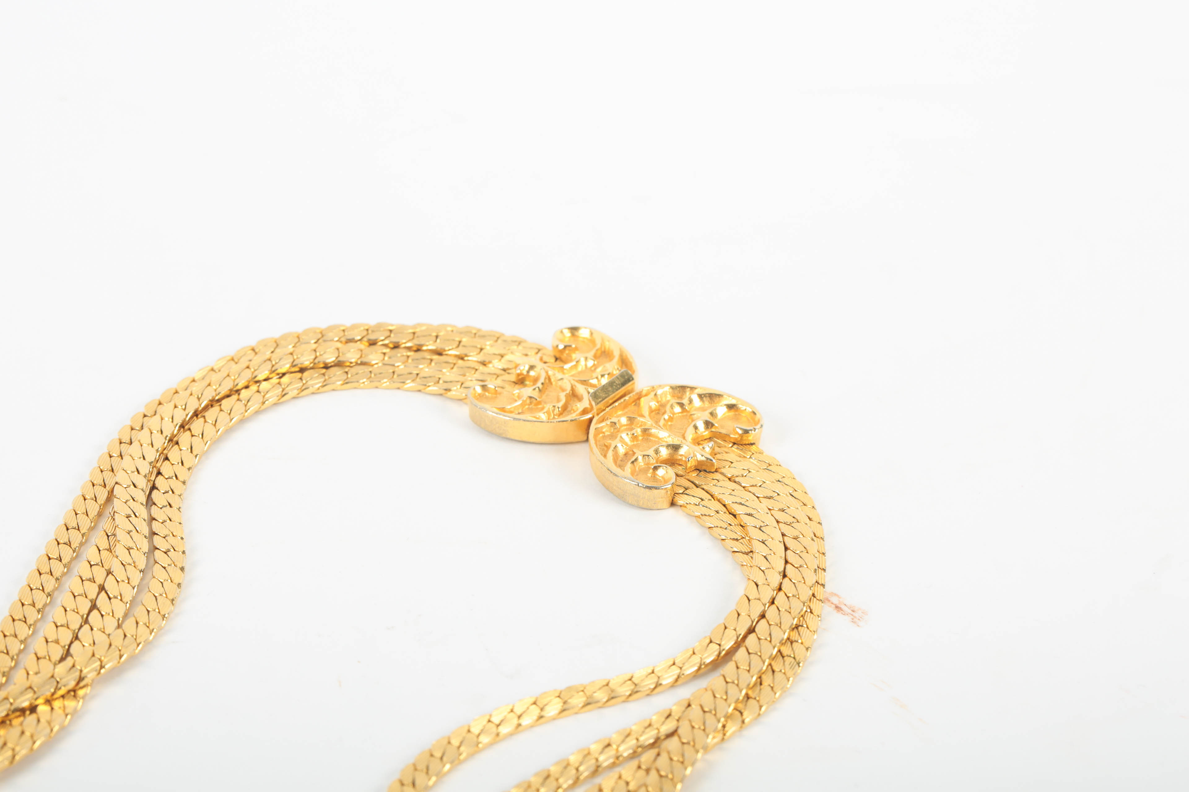 Judith Leiber Costume Gold Tone Statement Necklace