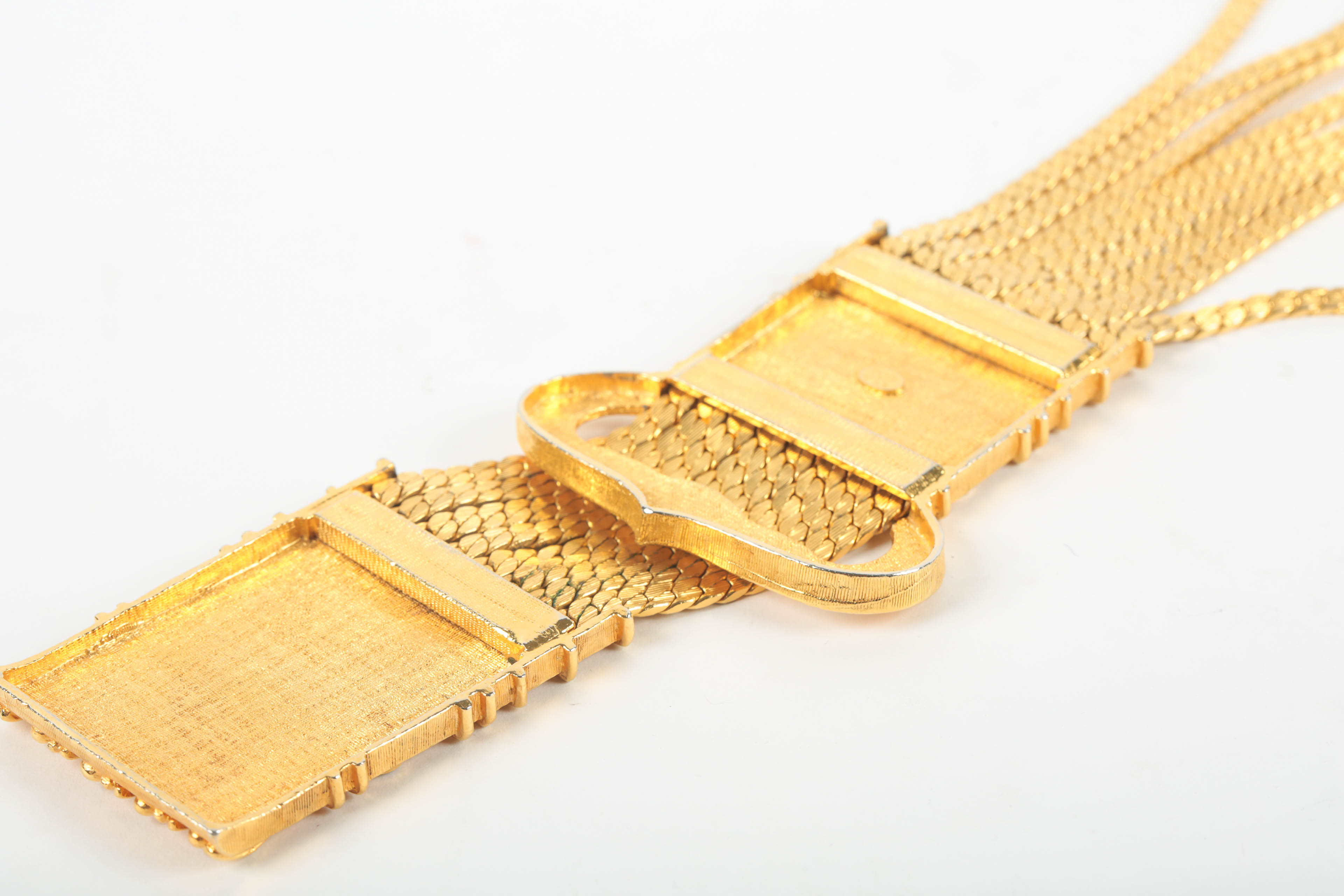 Judith Leiber Costume Gold Tone Statement Necklace