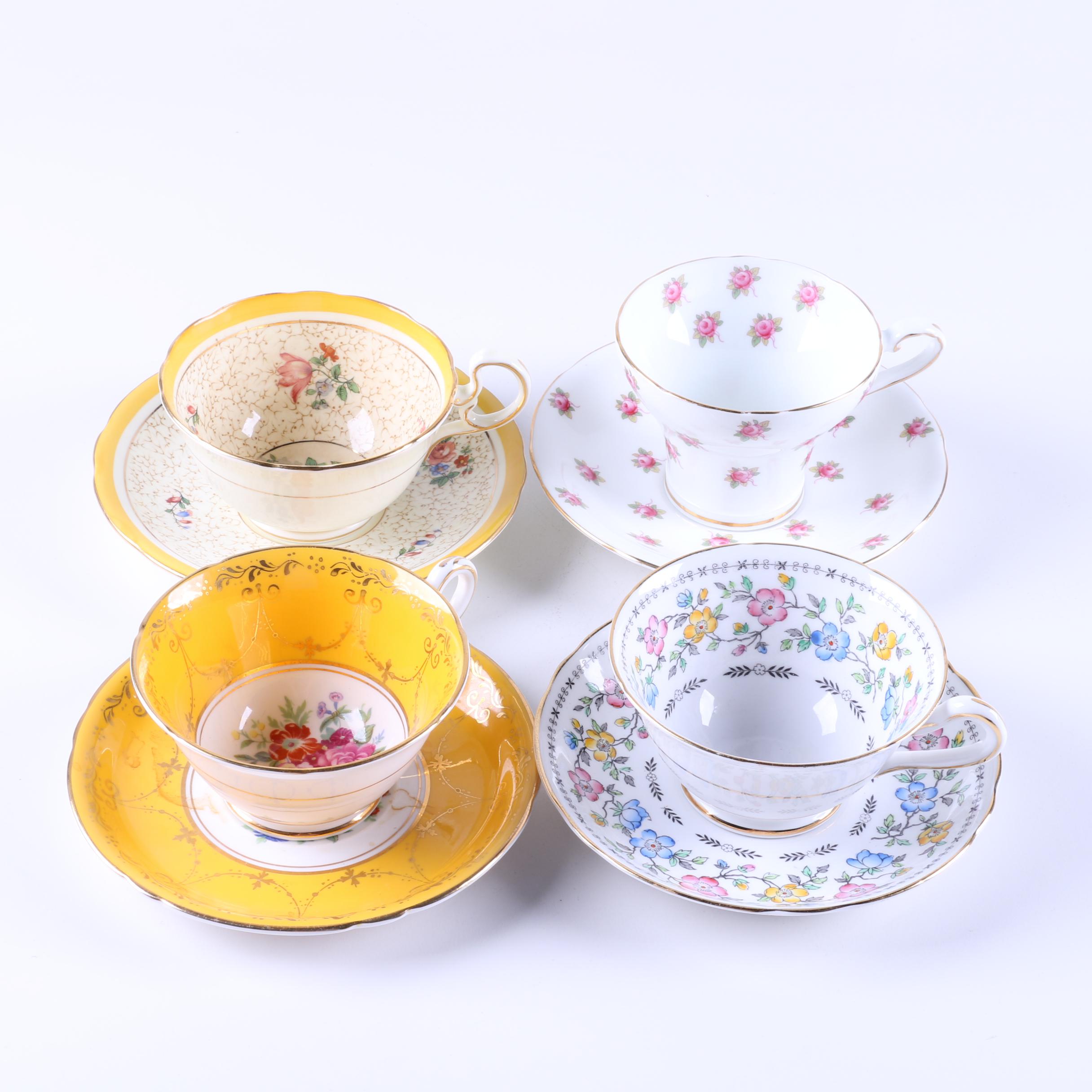 Vintage English Teacups and Saucers