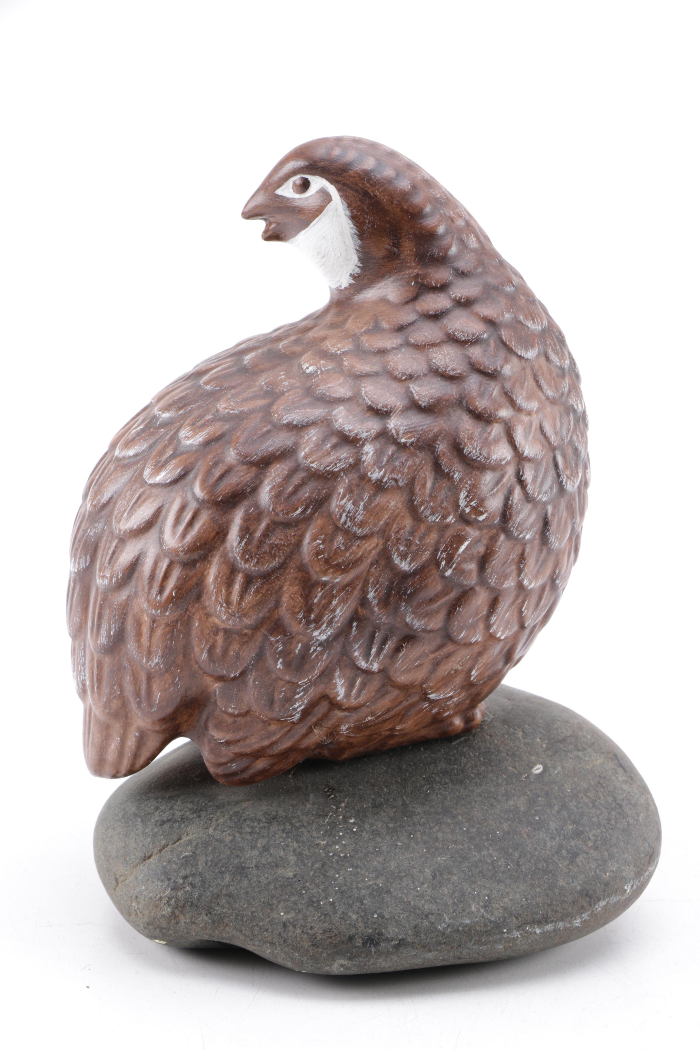 Quail Figurine Pair