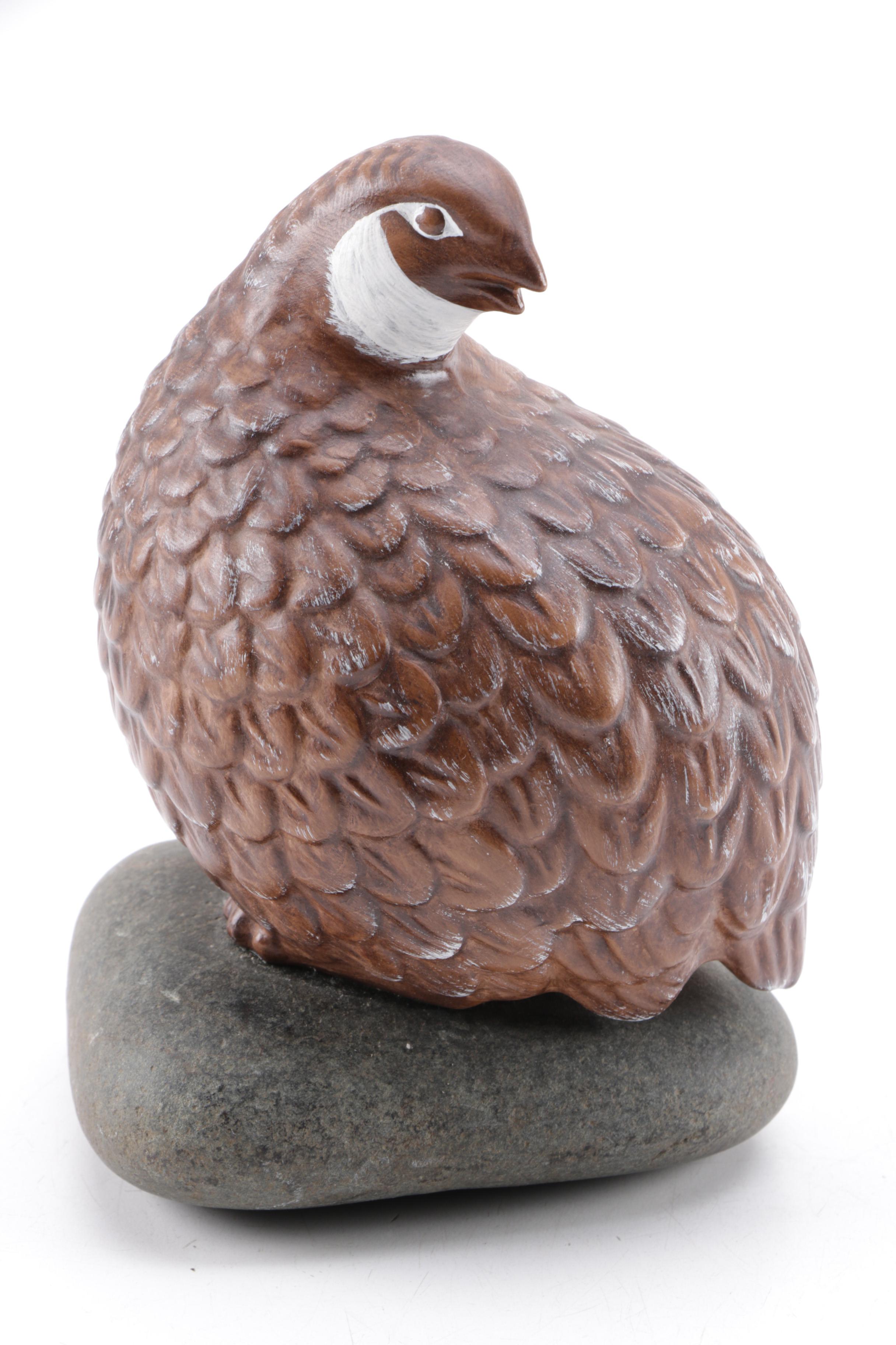 Quail Figurine Pair