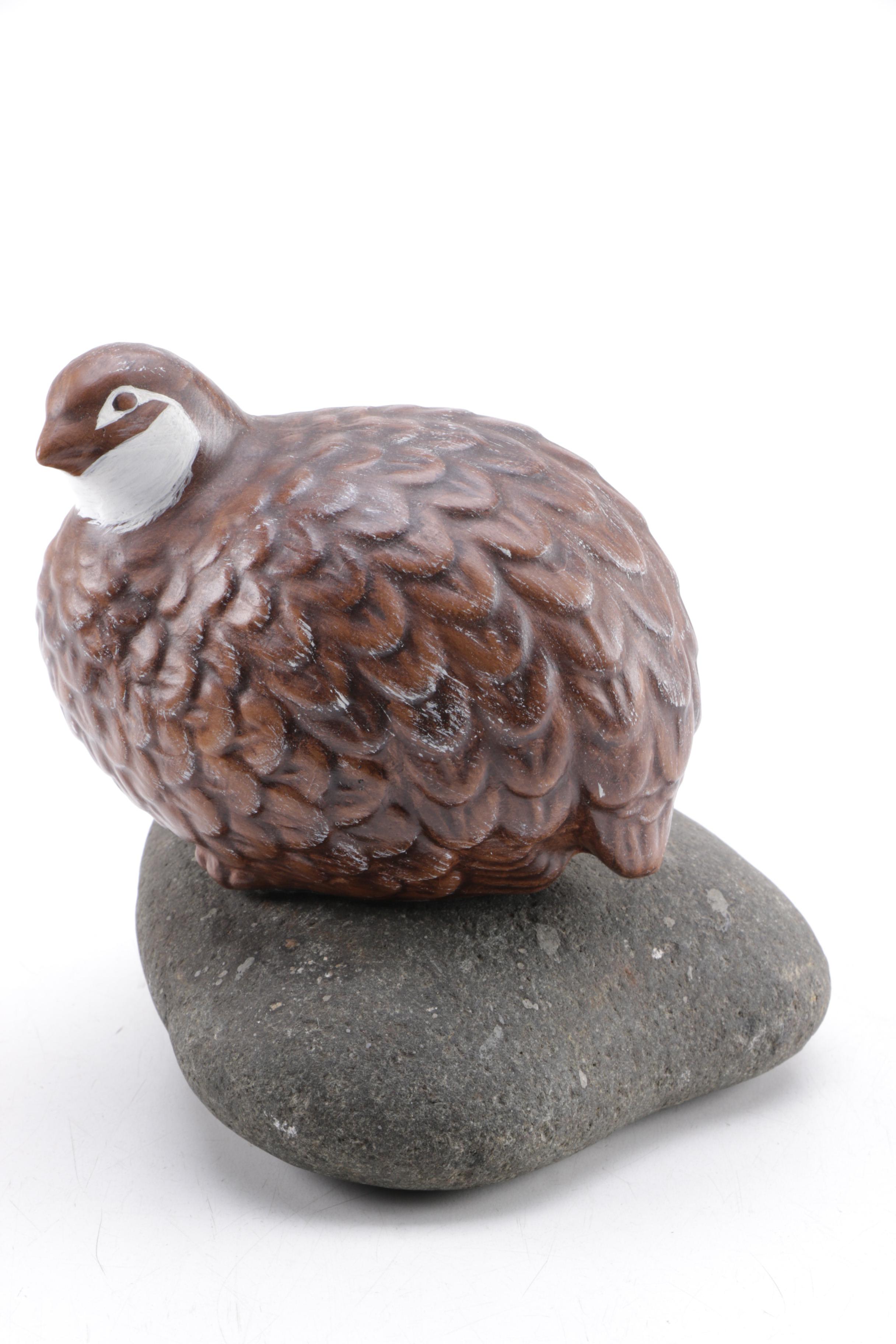 Quail Figurine Pair