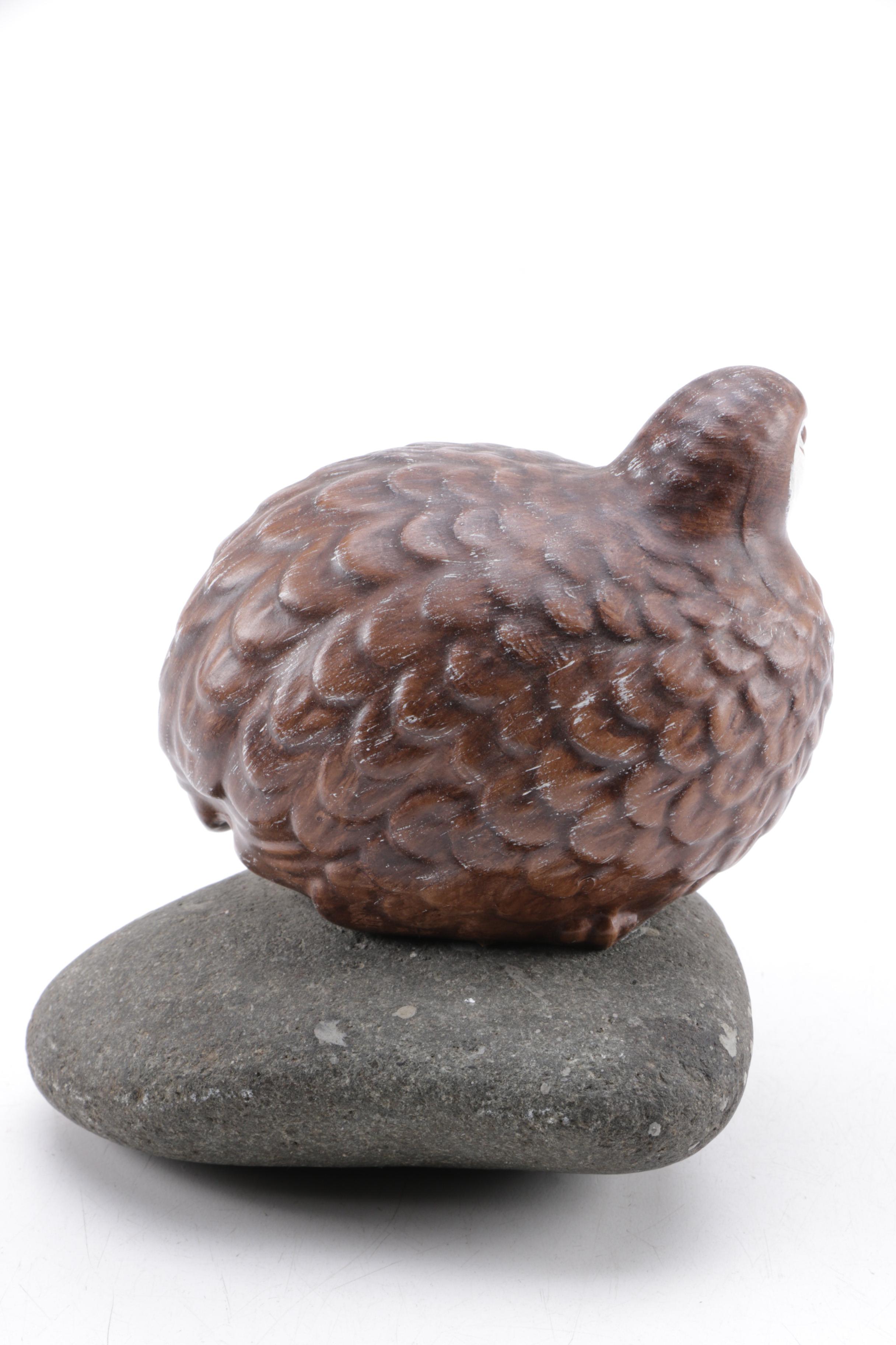 Quail Figurine Pair